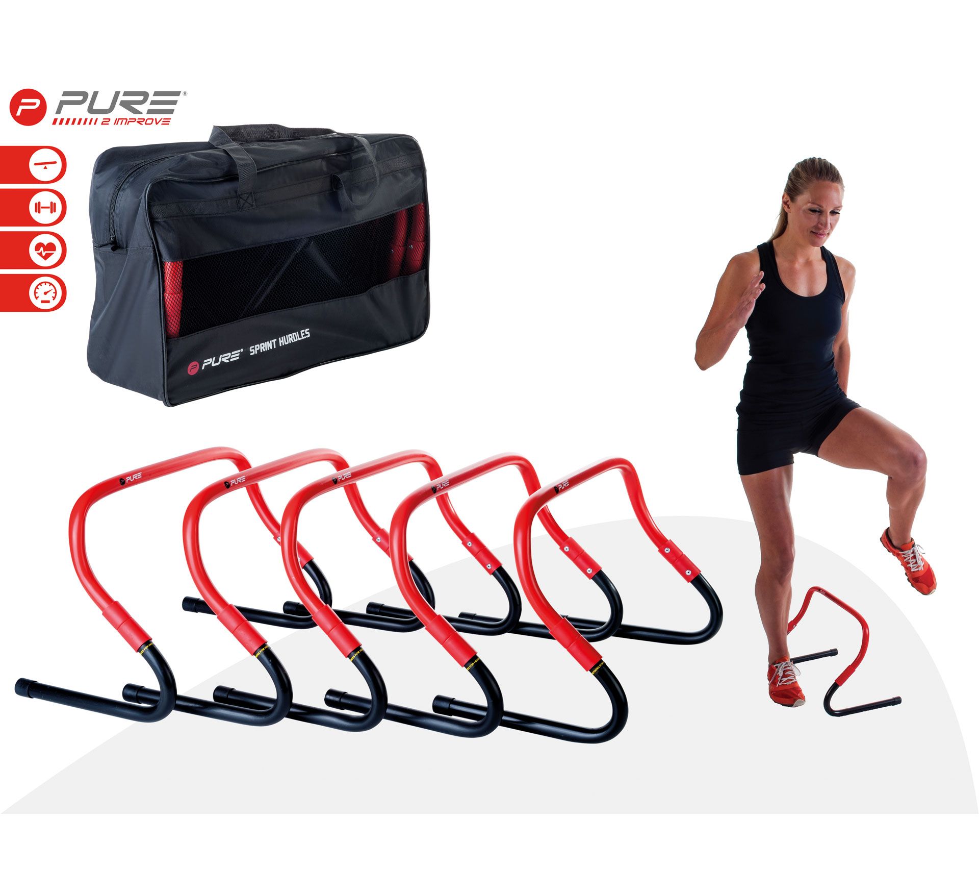 Pure2Improve Set Sprint Hurdles 5pcs