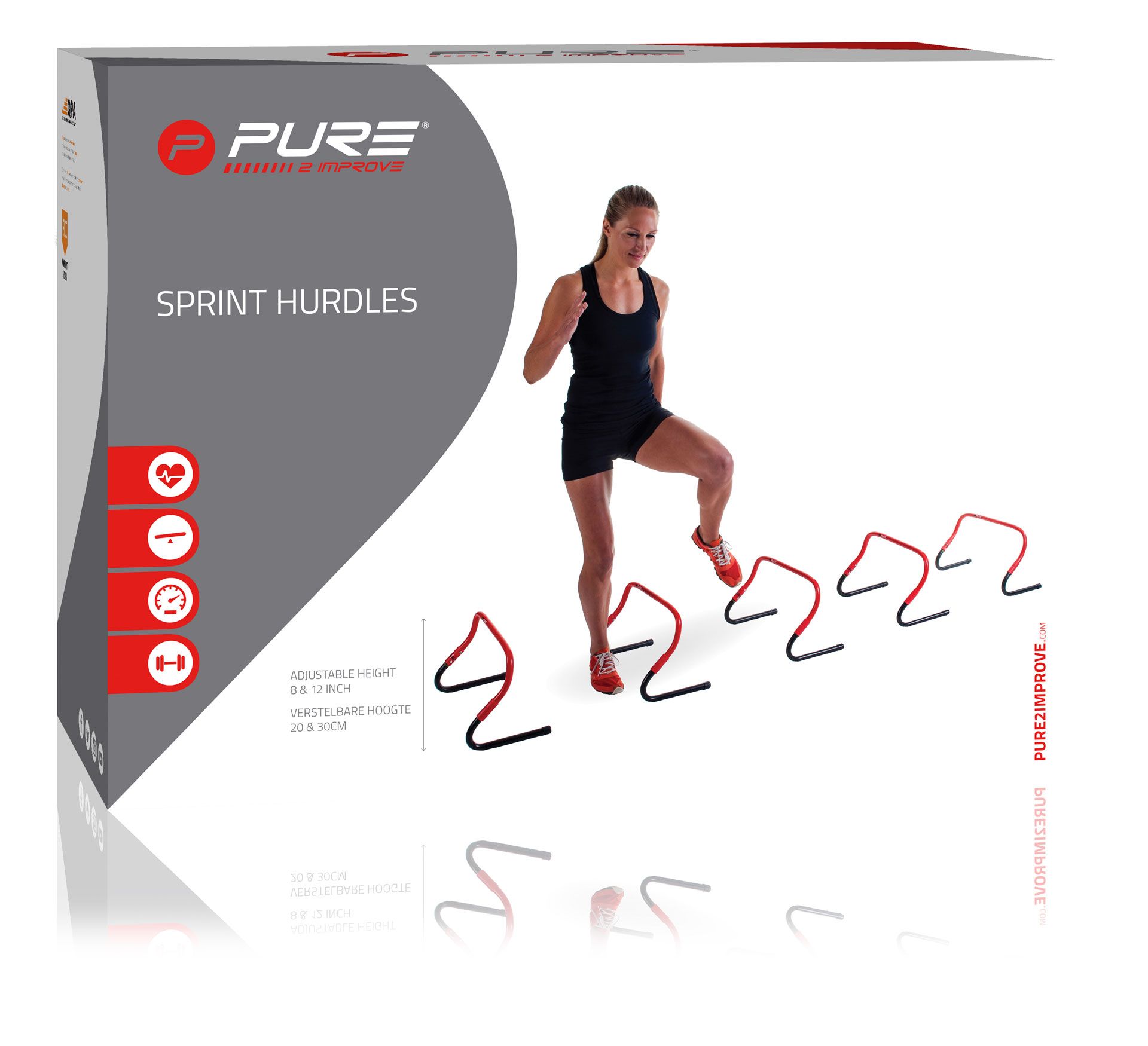 Pure2Improve Set Sprint Hurdles 5pcs