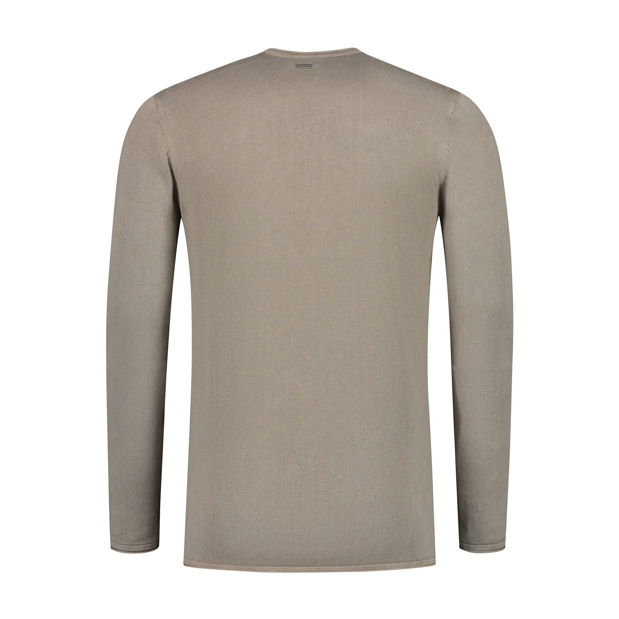 Purewhite Flat Knitted Small Logo Longsleeve Shirt Heren