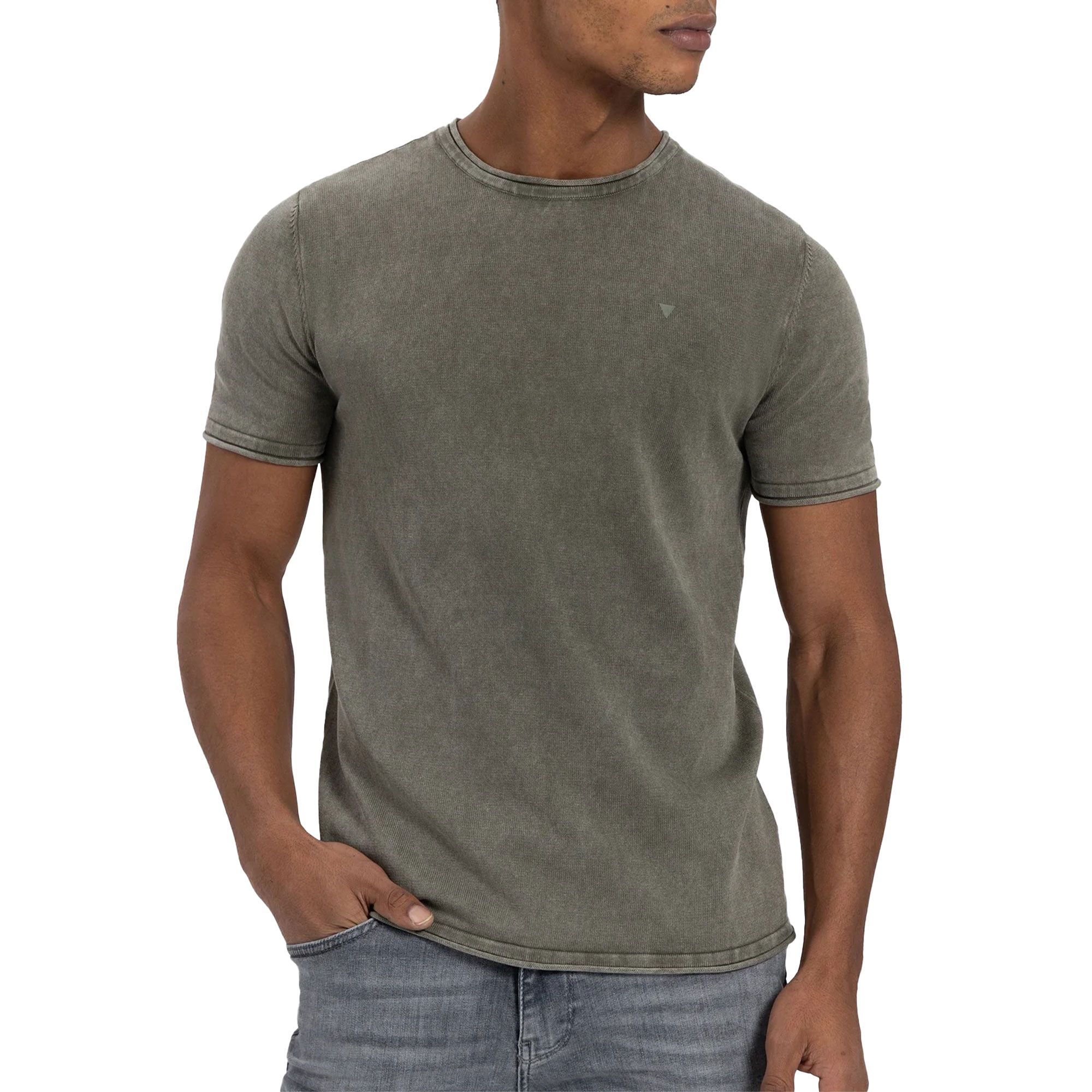 Purewhite Flat Knitted Small Logo SS Shirt Heren