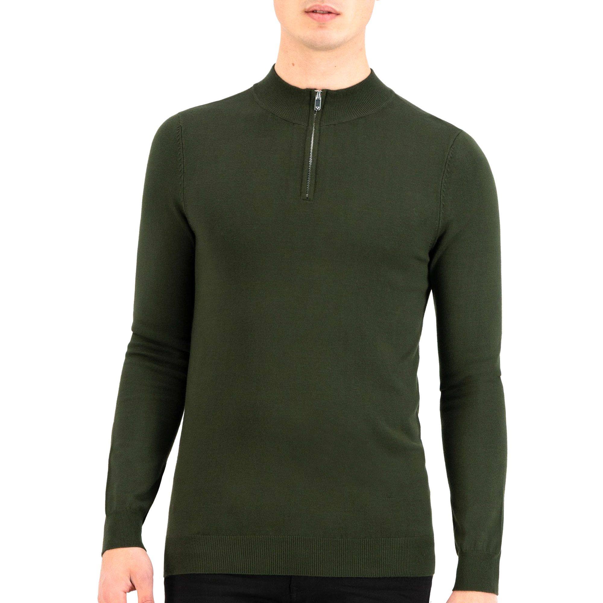 Purewhite Essential Knit Half Zip Sweater Heren