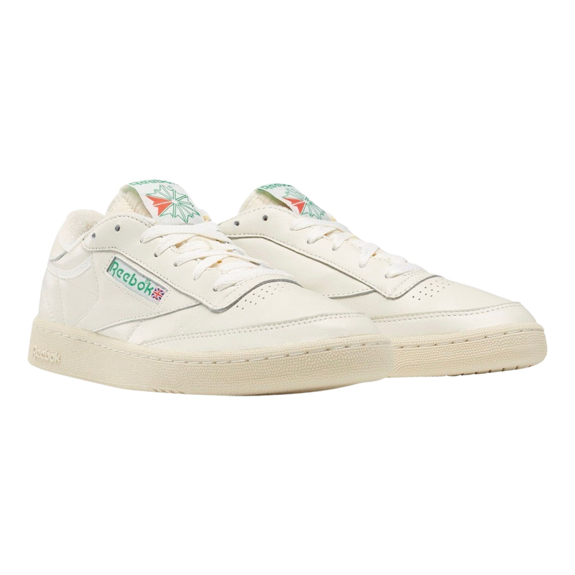 Reebok Club C 85 herensneaker groen, rood en wit