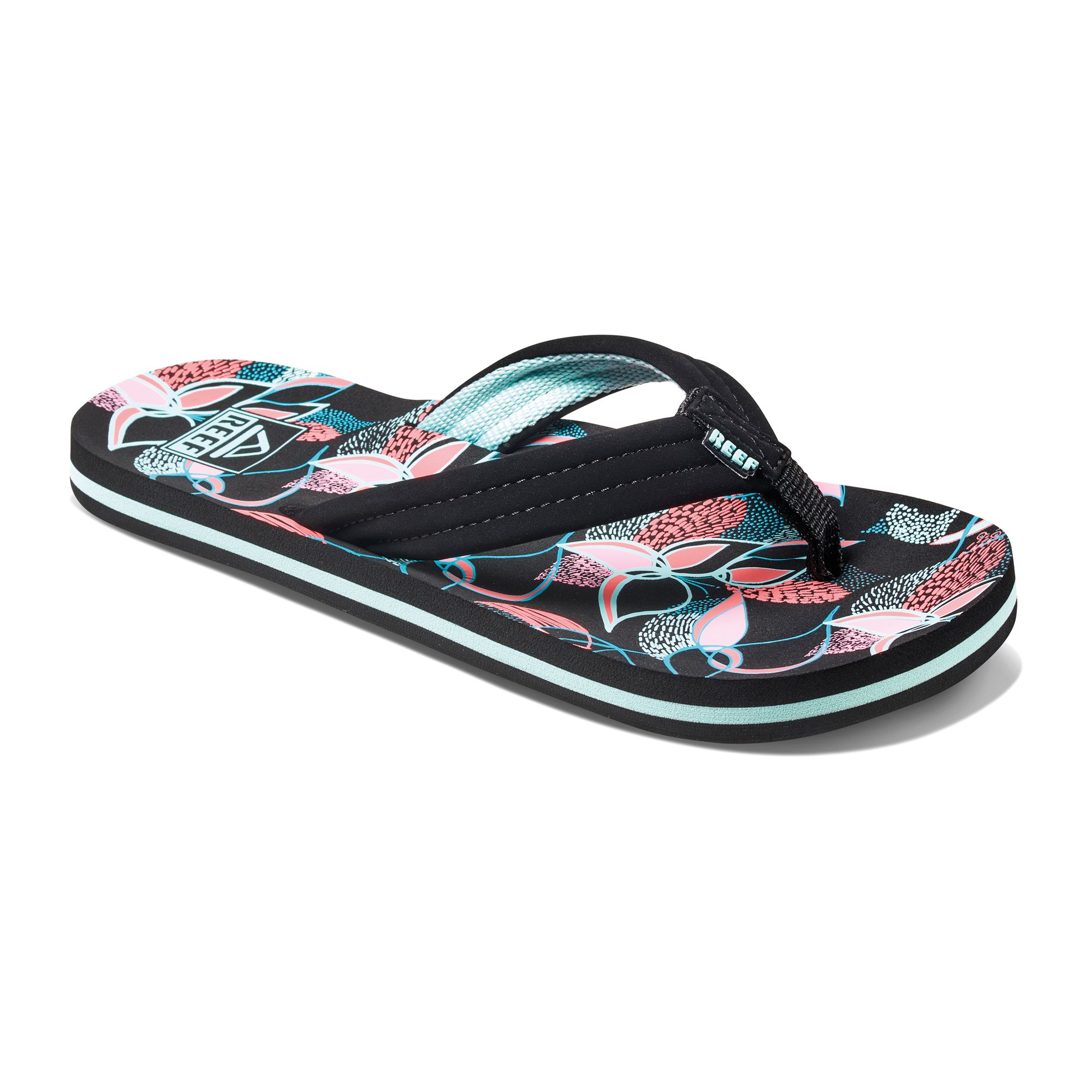Reef Ahi Layered Floral Teenslippers Junior