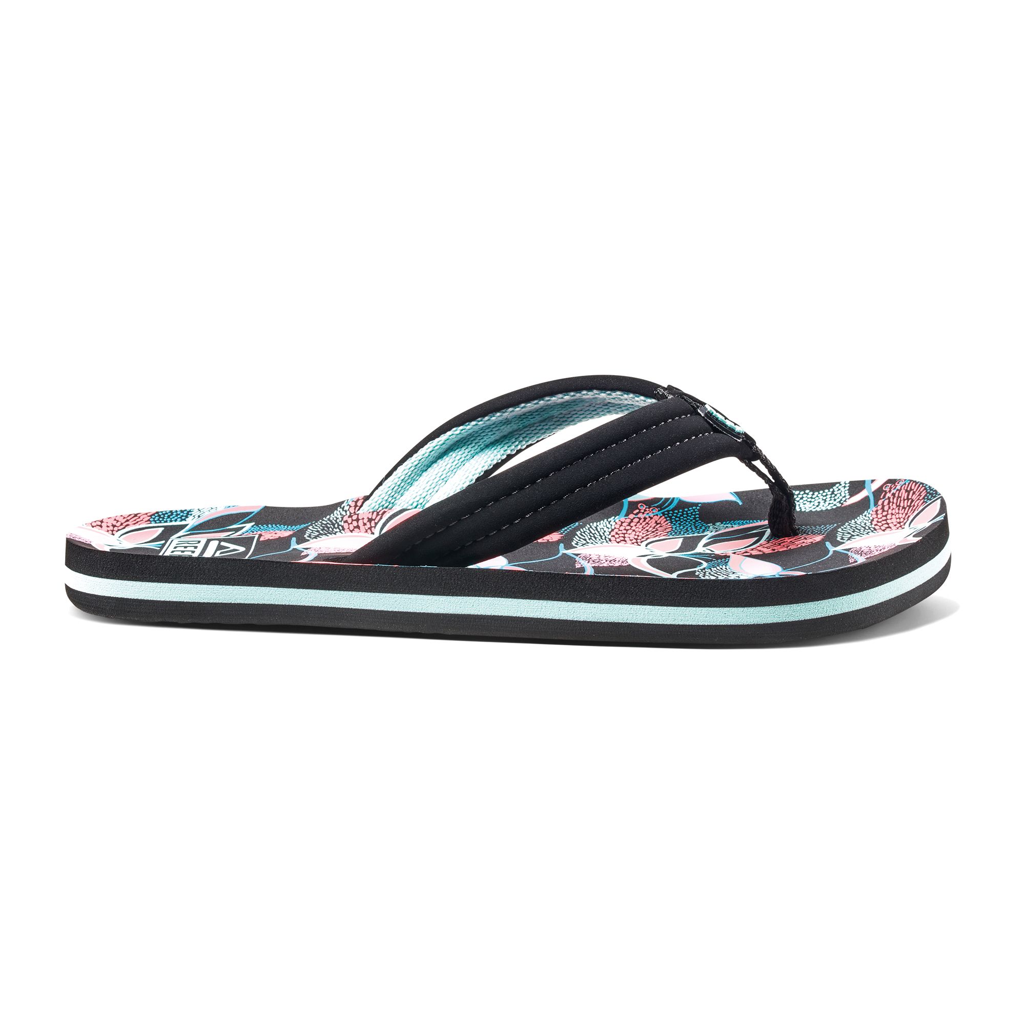 Reef Ahi Layered Floral Teenslippers Junior