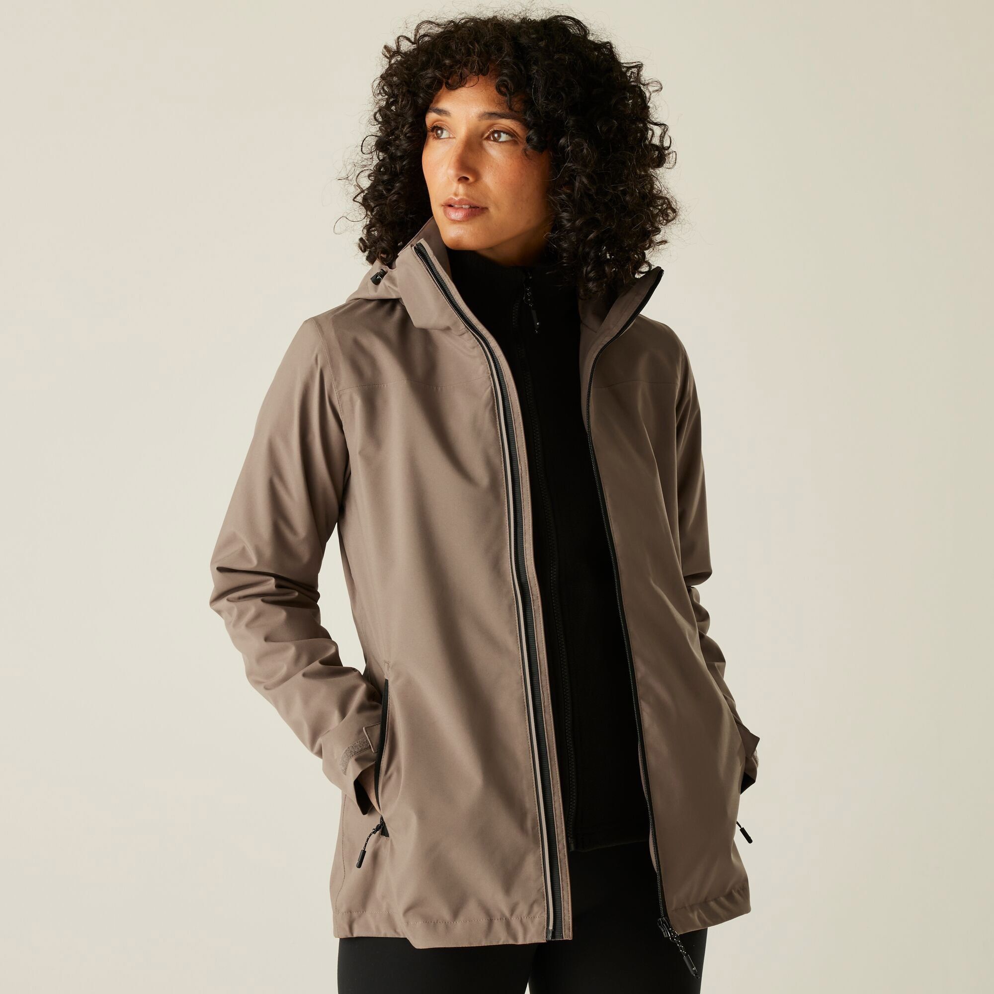 Regatta Wentwood IX 3-in-1 Jas Dames - Black/Warm Taupe Inner 1R9