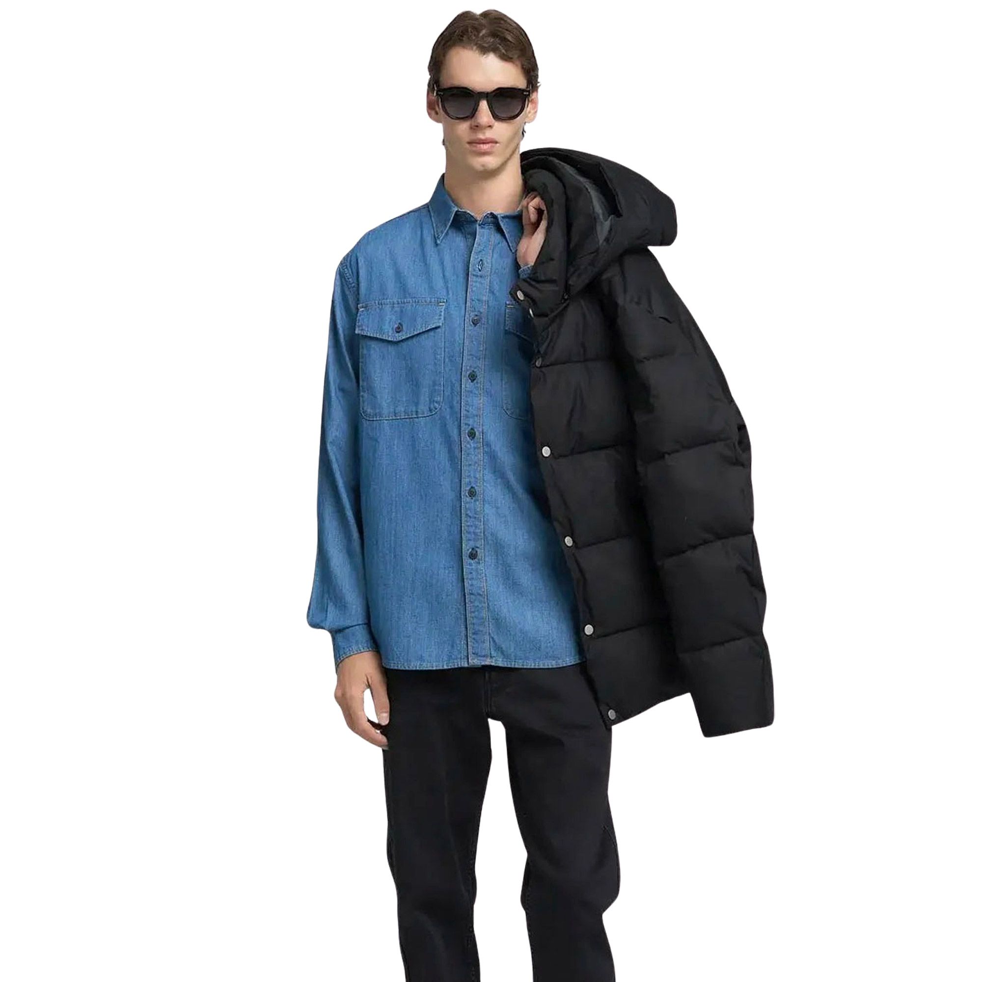 Replay Cotton Denim Overhemd Heren