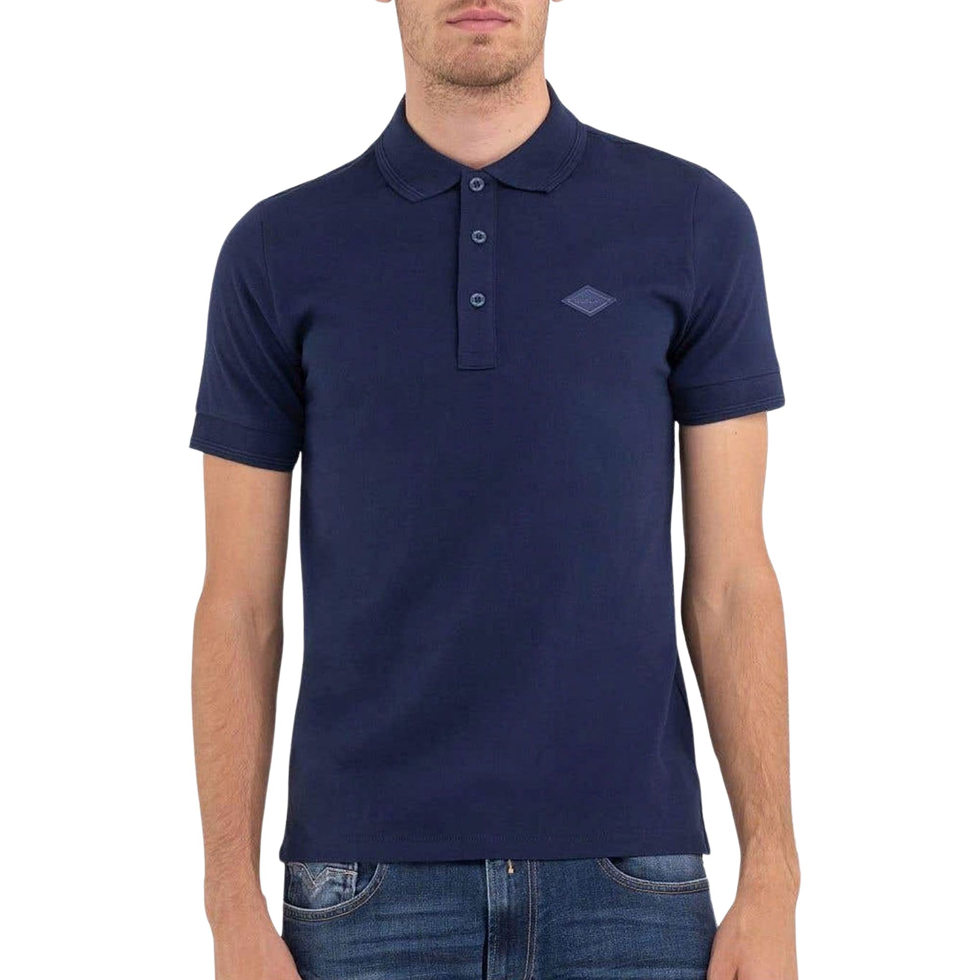 Replay Solid-Coloured Jersey Poloshirt Herren
