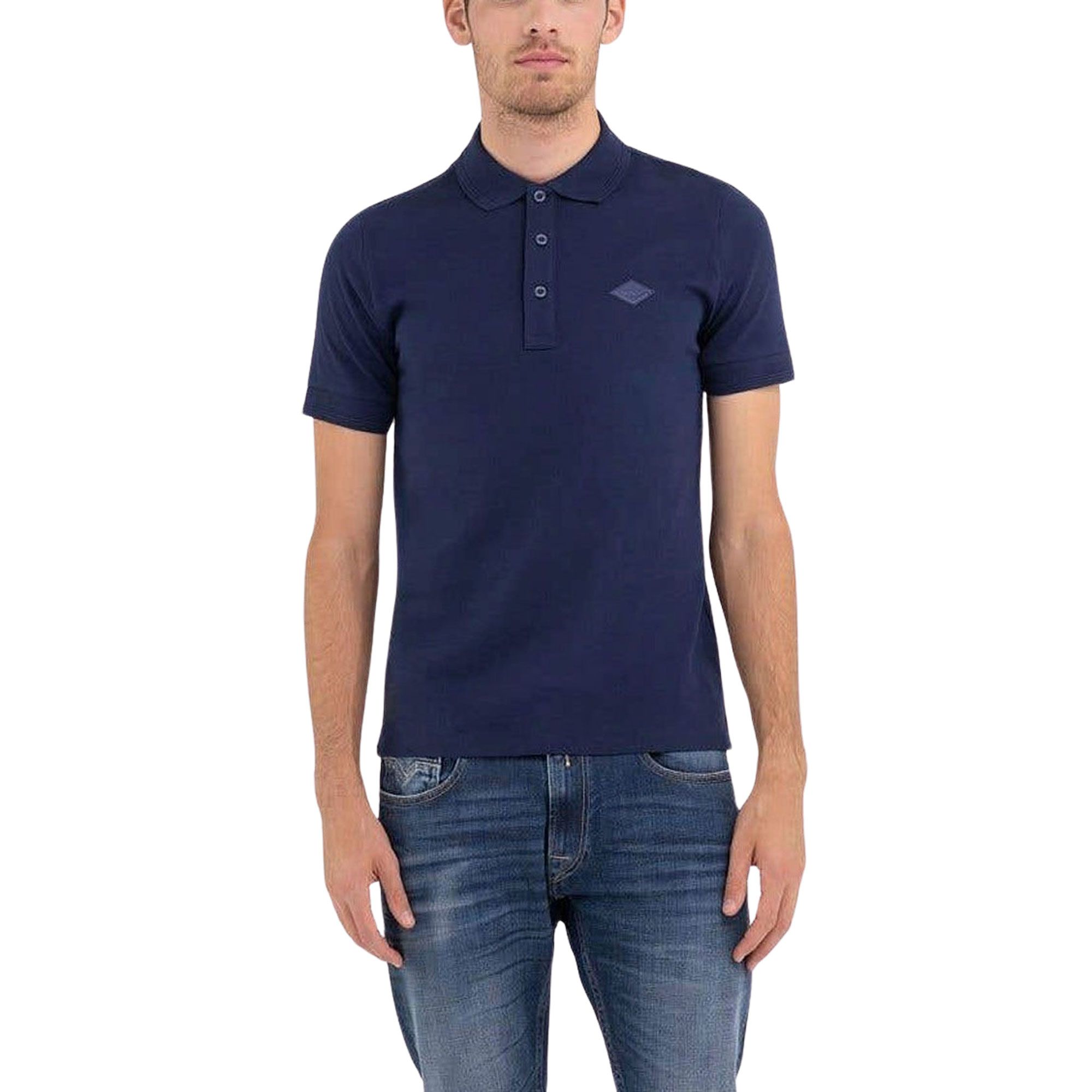 Replay Solid-Coloured Jersey Poloshirt Herren