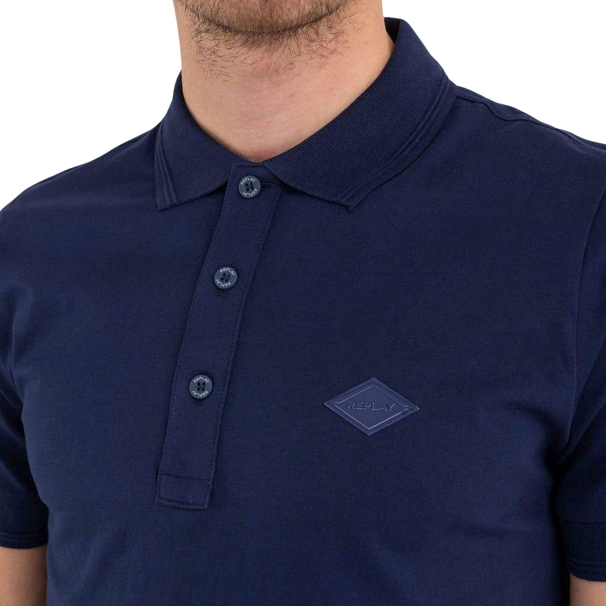 Replay Solid-Coloured Jersey Poloshirt Herren