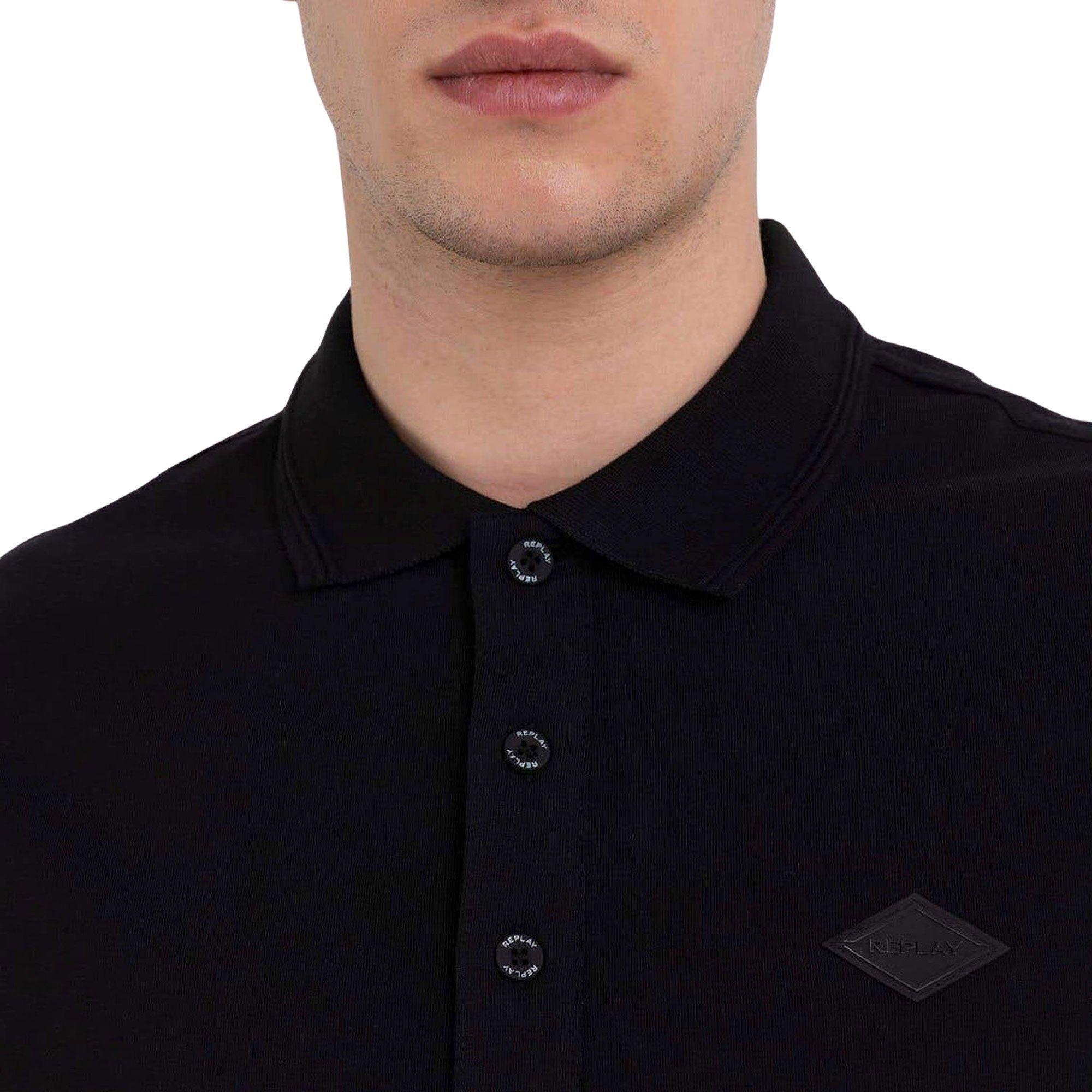 Replay Solid-Coloured Jersey Polo Heren