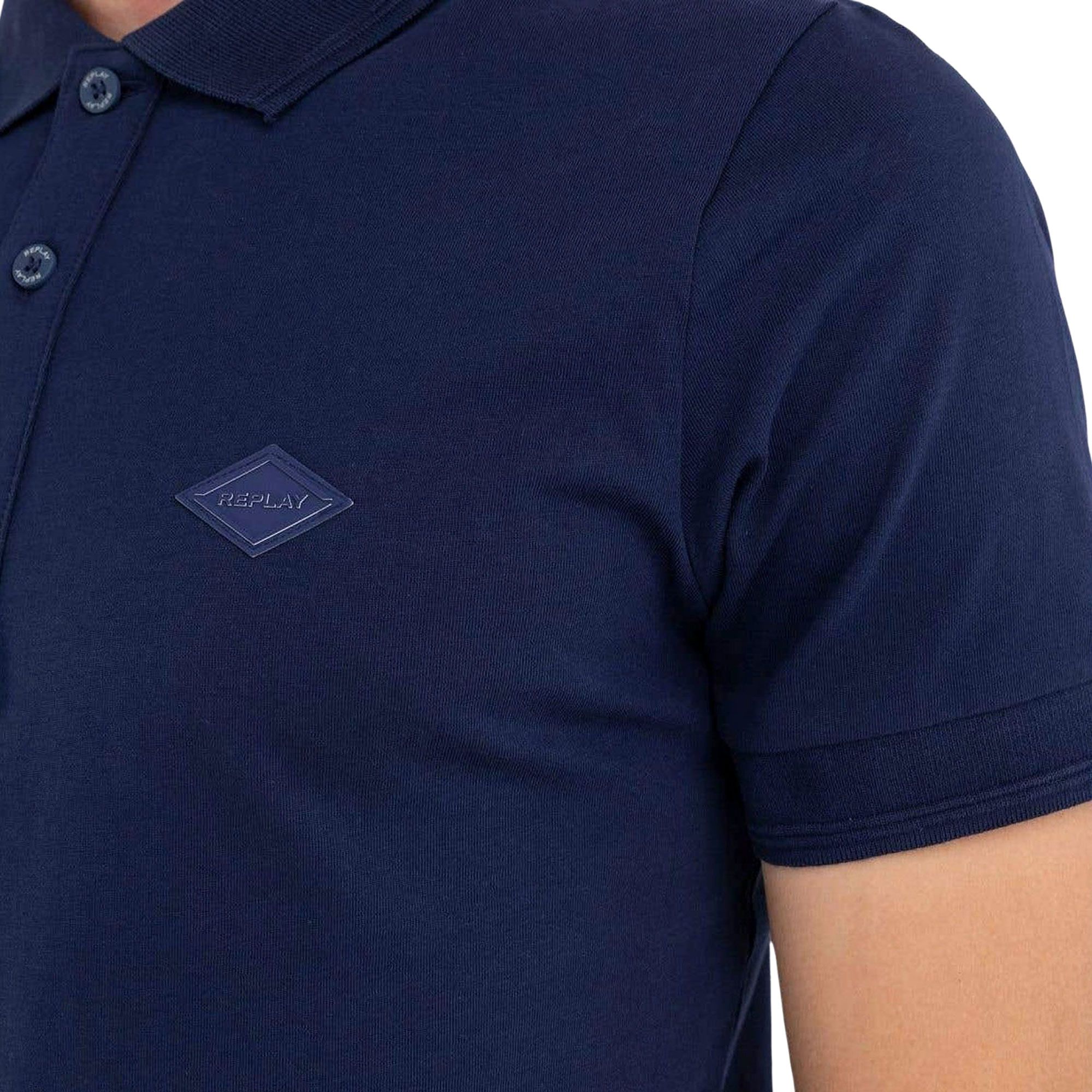 Replay Solid-Coloured Jersey Poloshirt Herren