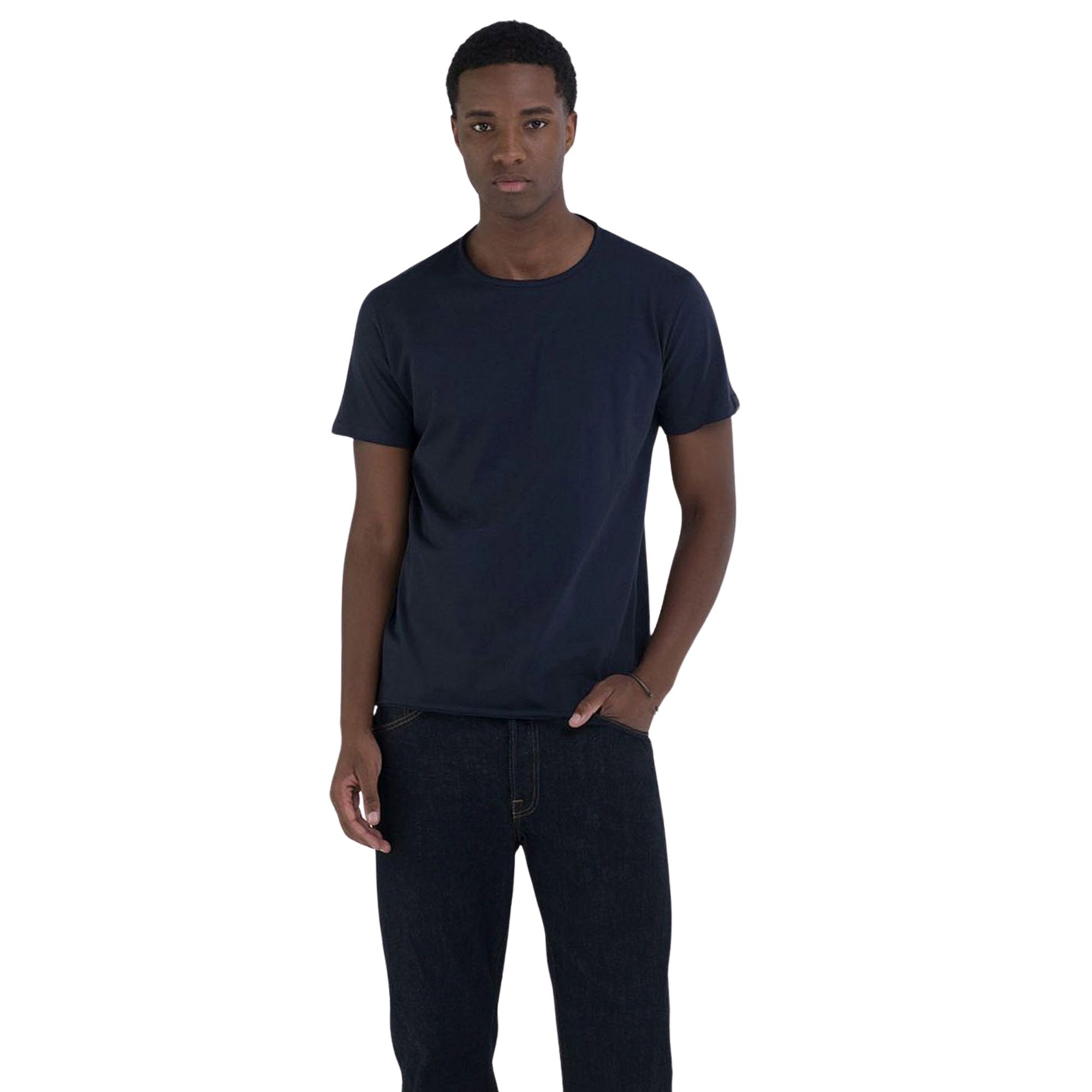 Replay Raw Cut Crew Shirt Men