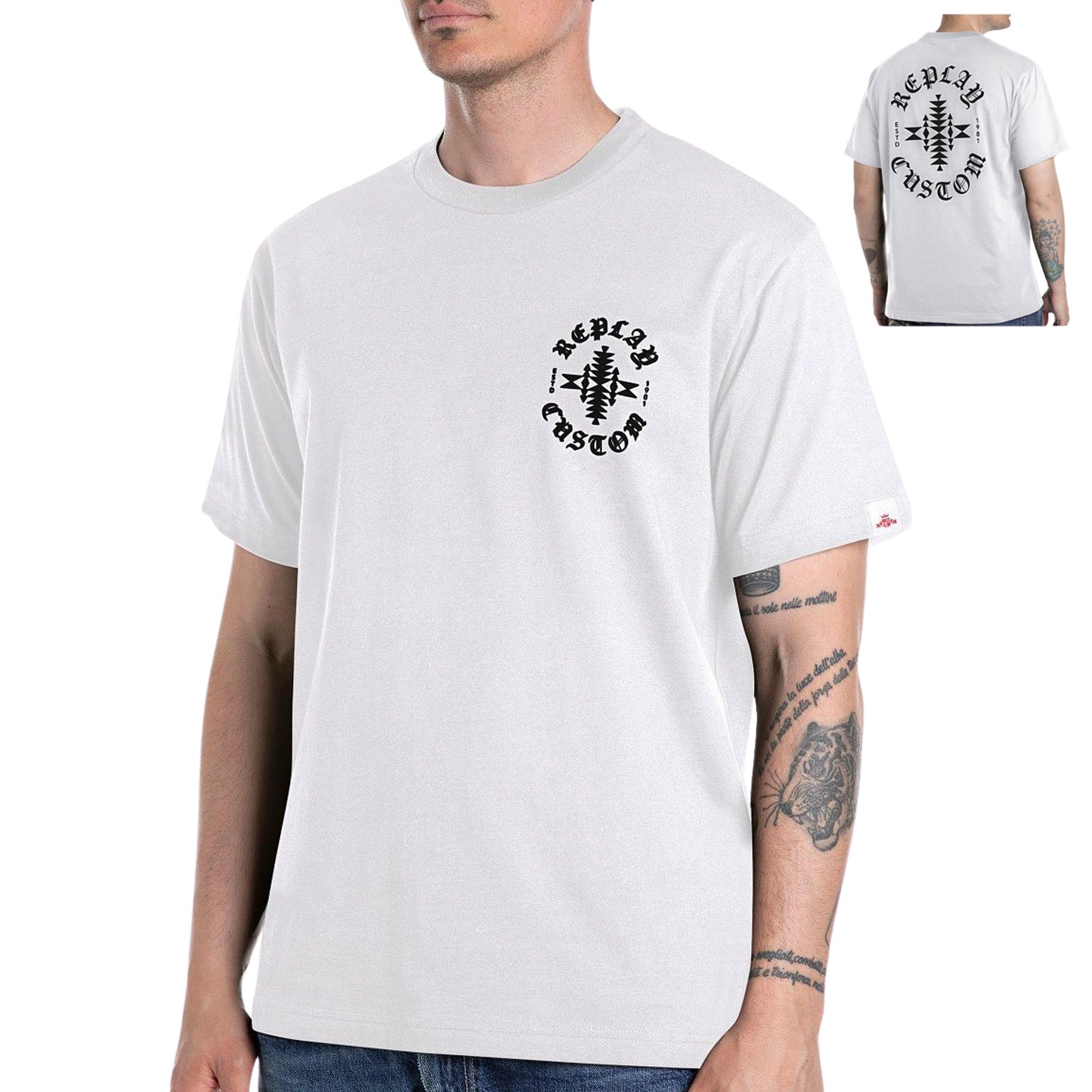 Replay Custom Print Shirt Heren
