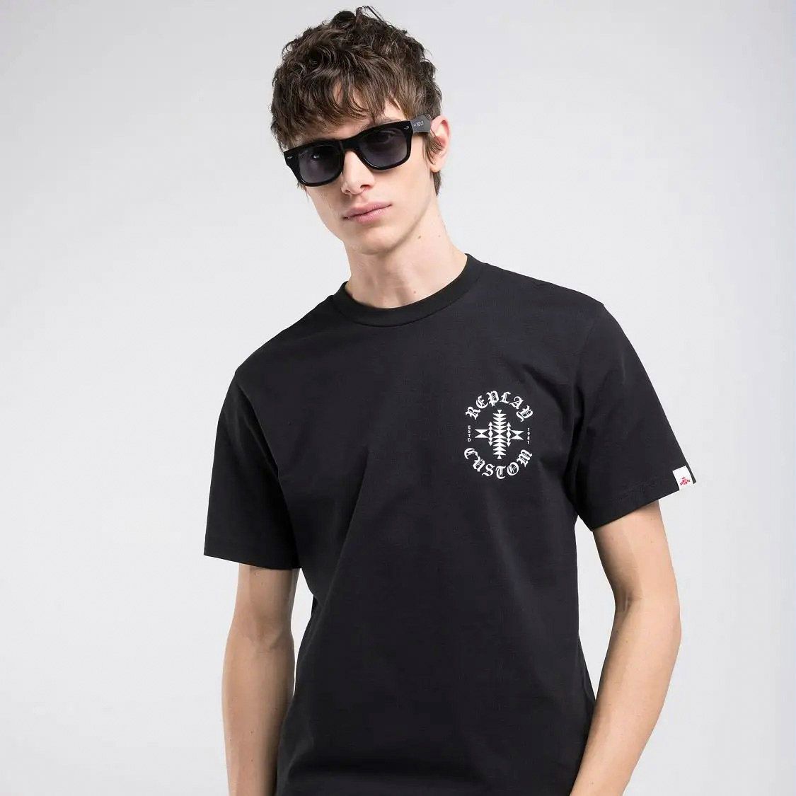 Replay Custom Print Shirt Heren