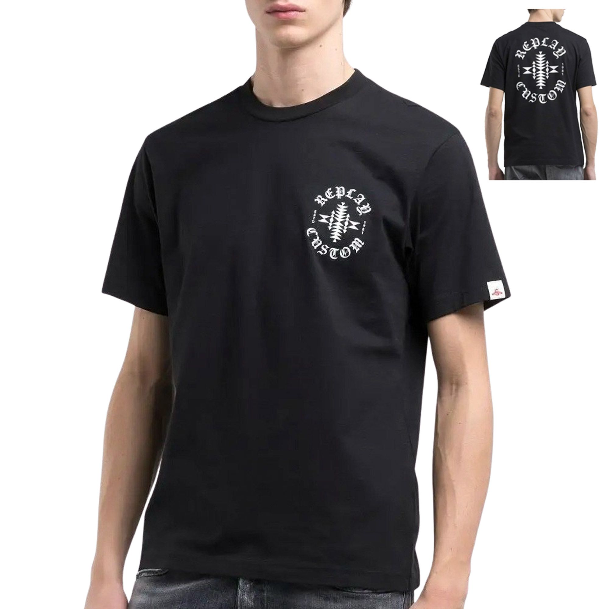 Replay Custom Print Shirt Heren