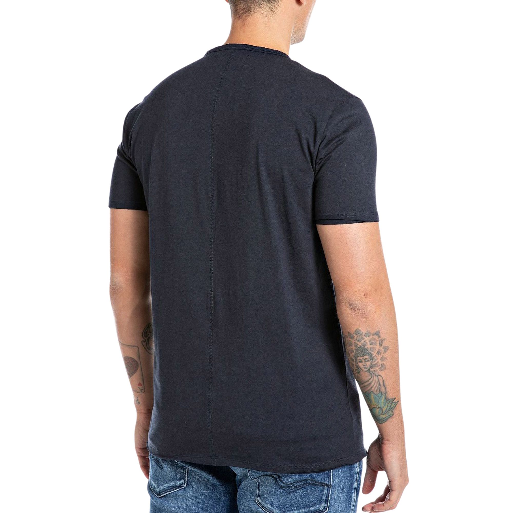 Replay Raw Cut V-neck Shirt Heren