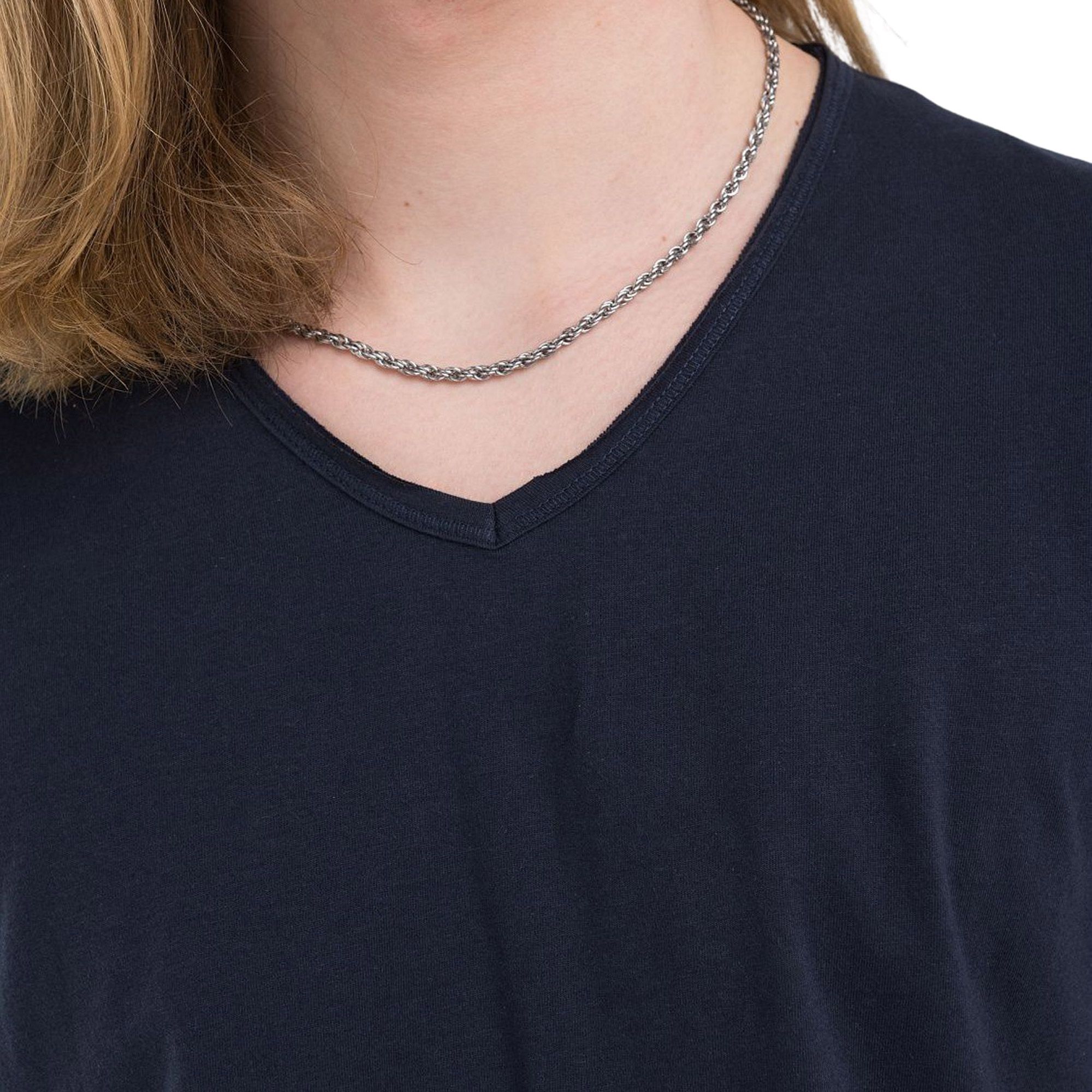 Replay Raw Cut V-neck Shirt Heren