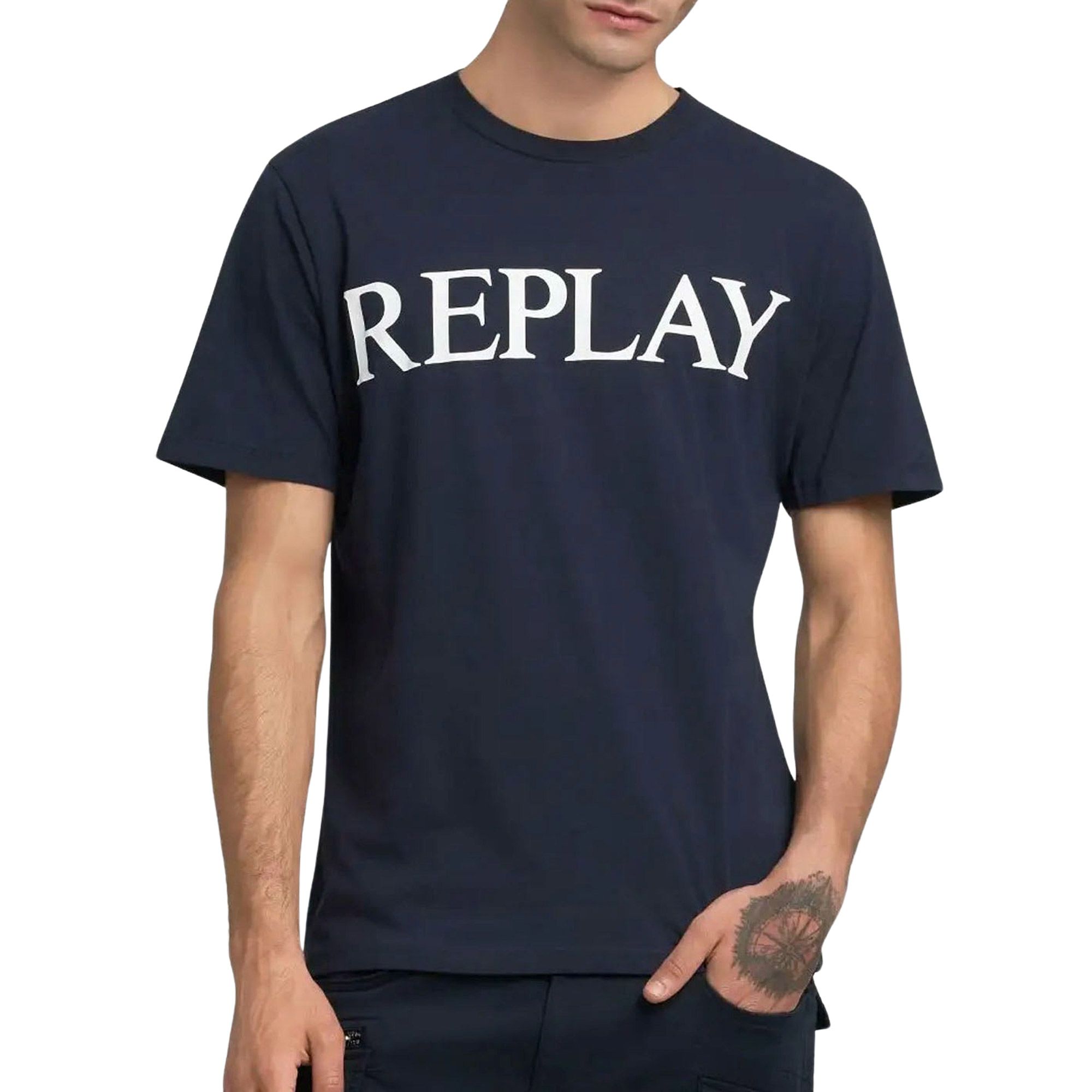 Replay Logo Print Shirt Heren