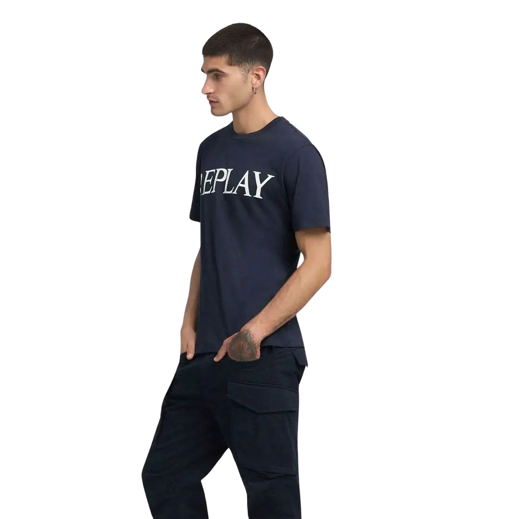 Replay Logo Print Shirt Heren