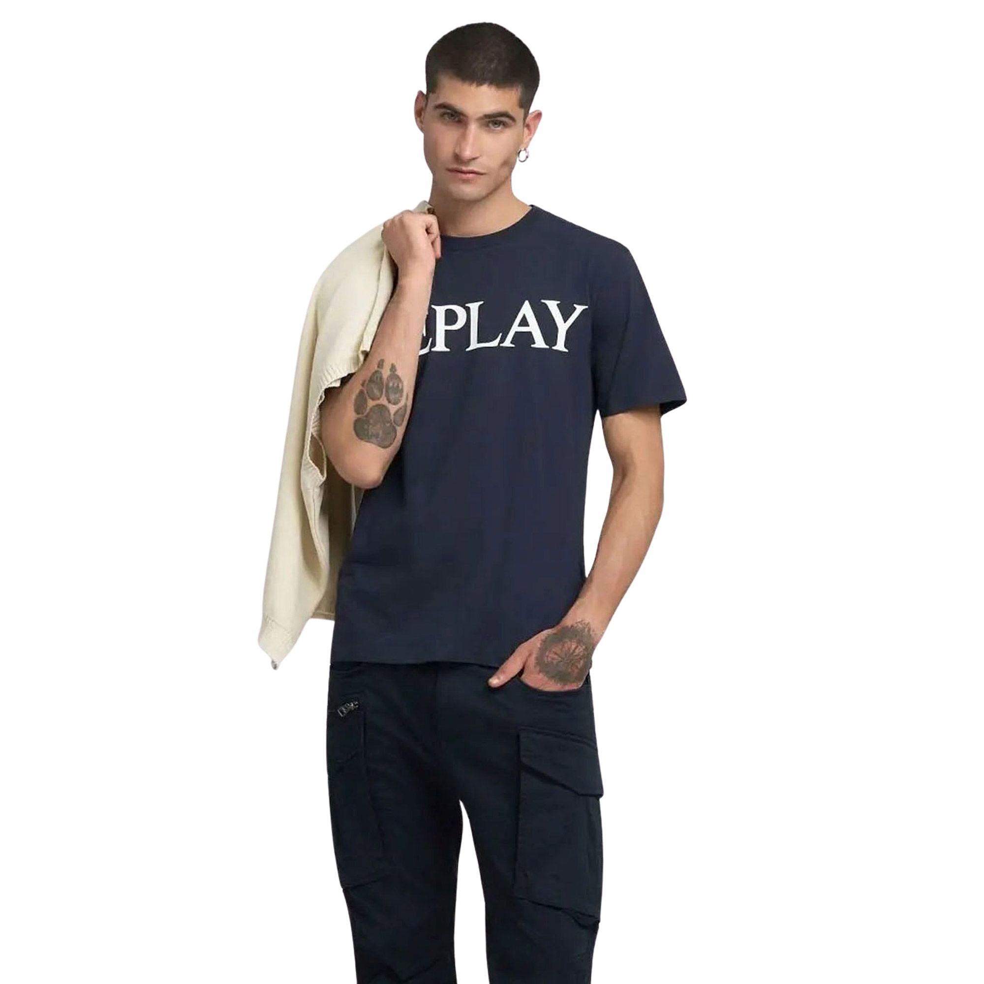 Replay Logo Print Shirt Heren