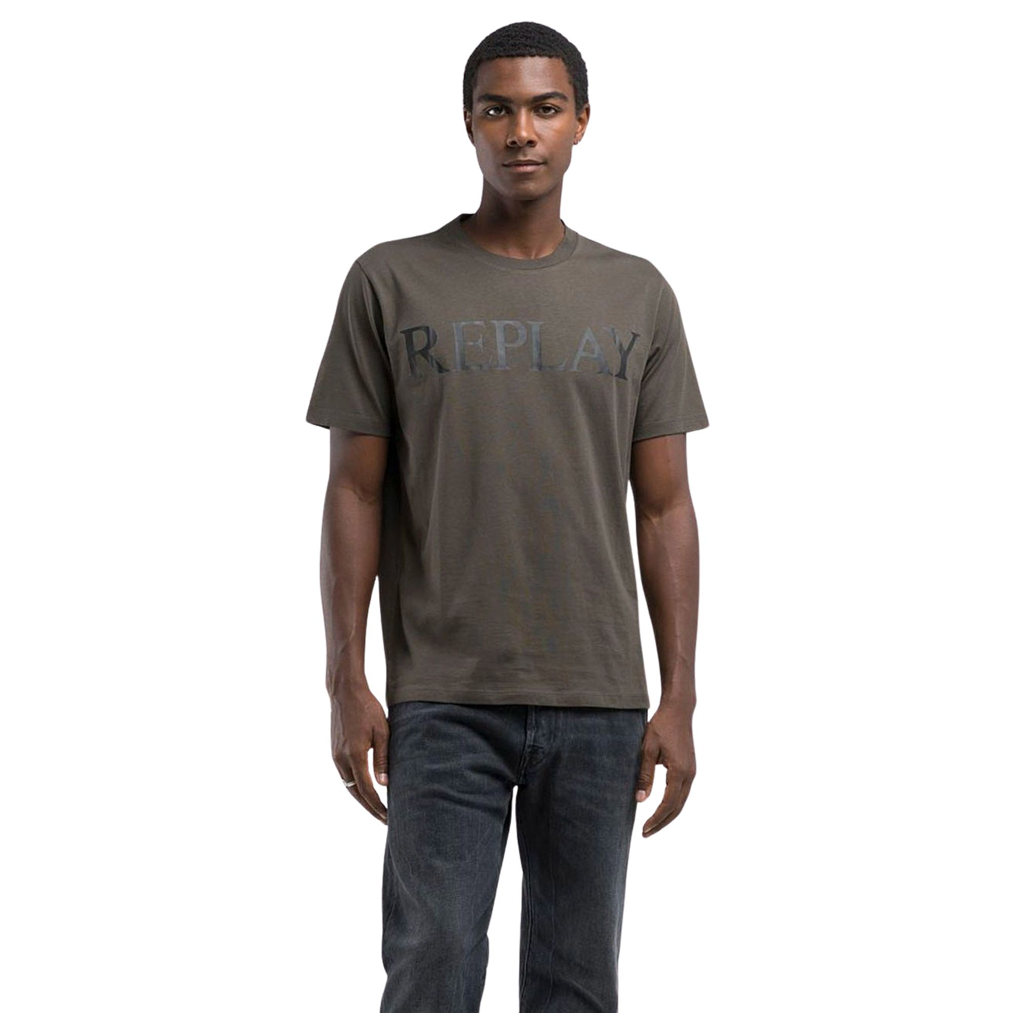 Replay Logo Print Shirt Hommes