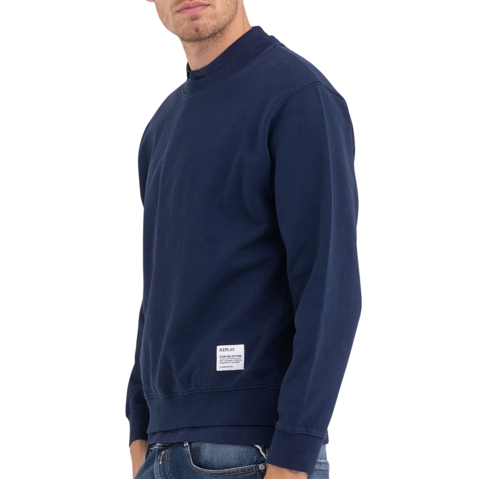 Replay Micro Print Sweater Heren