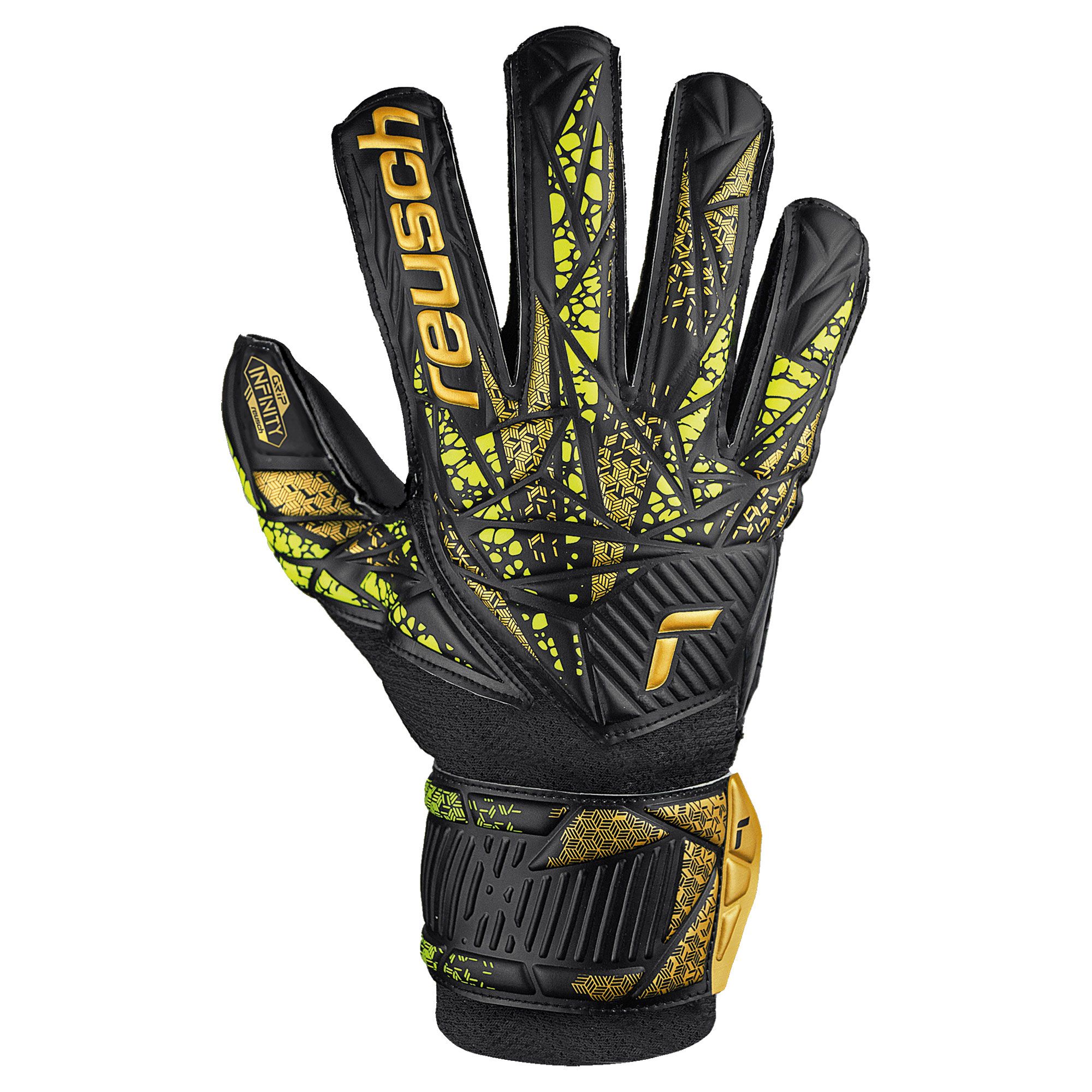 Reusch Attrakt Grip Finger Support Junior Voetbalhandschoenen voor kinderen met Expanse Cut en vingerbescherming