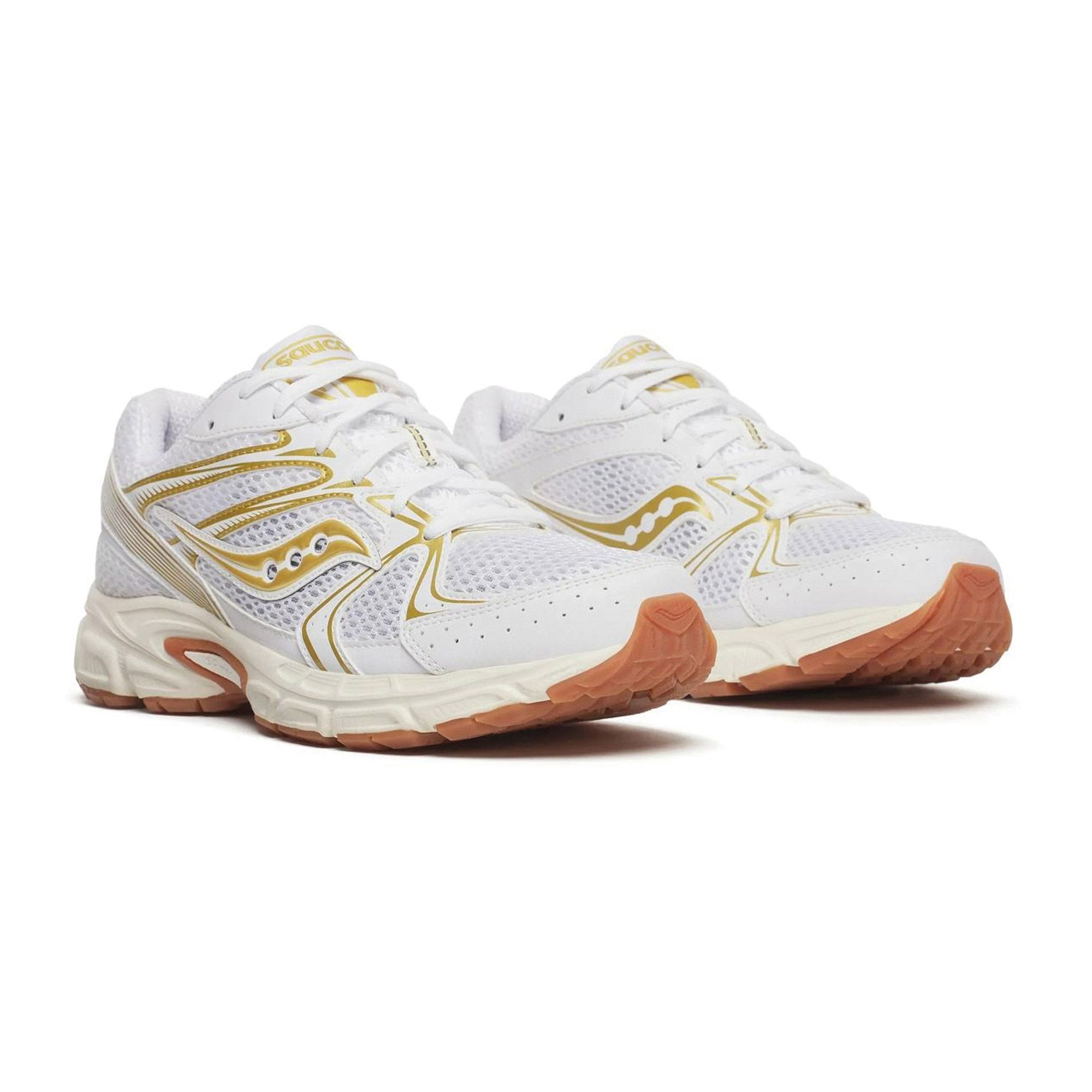 Saucony herensneaker bruin en wit