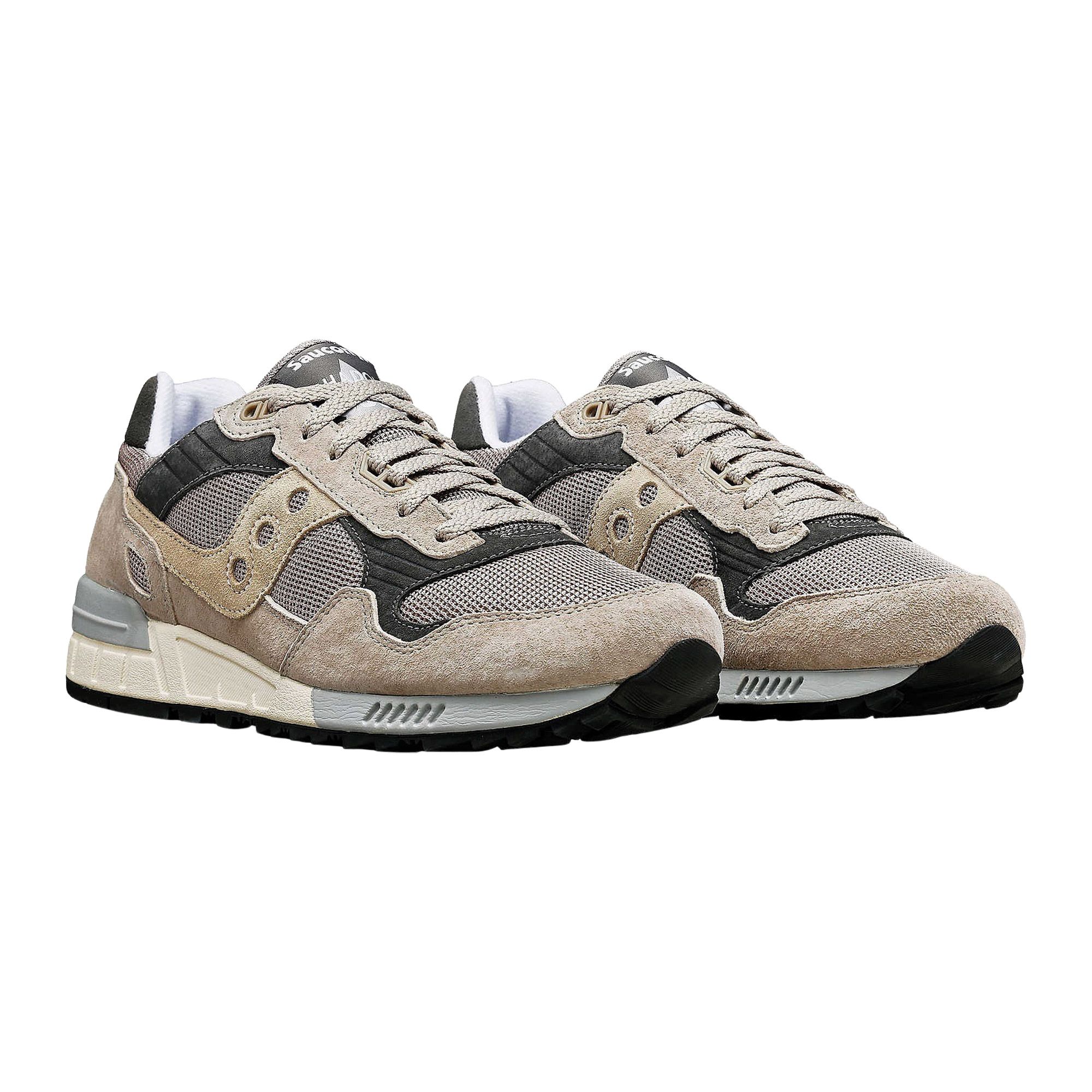 Saucony Shadow 5000 herensneaker zwart, grijs, bruin en wit