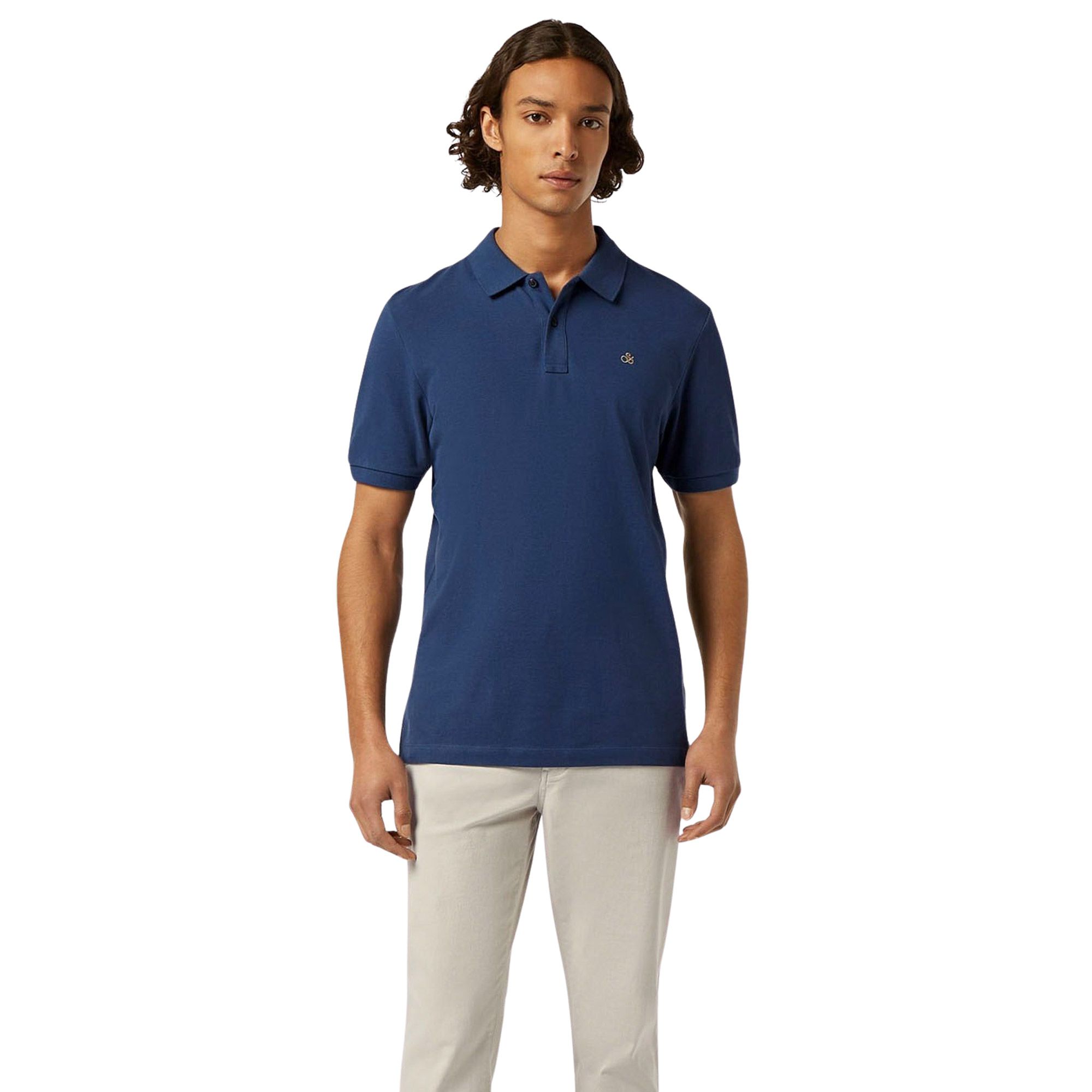 Scotch & Soda Seasonal Cotton Piqué Polo Heren