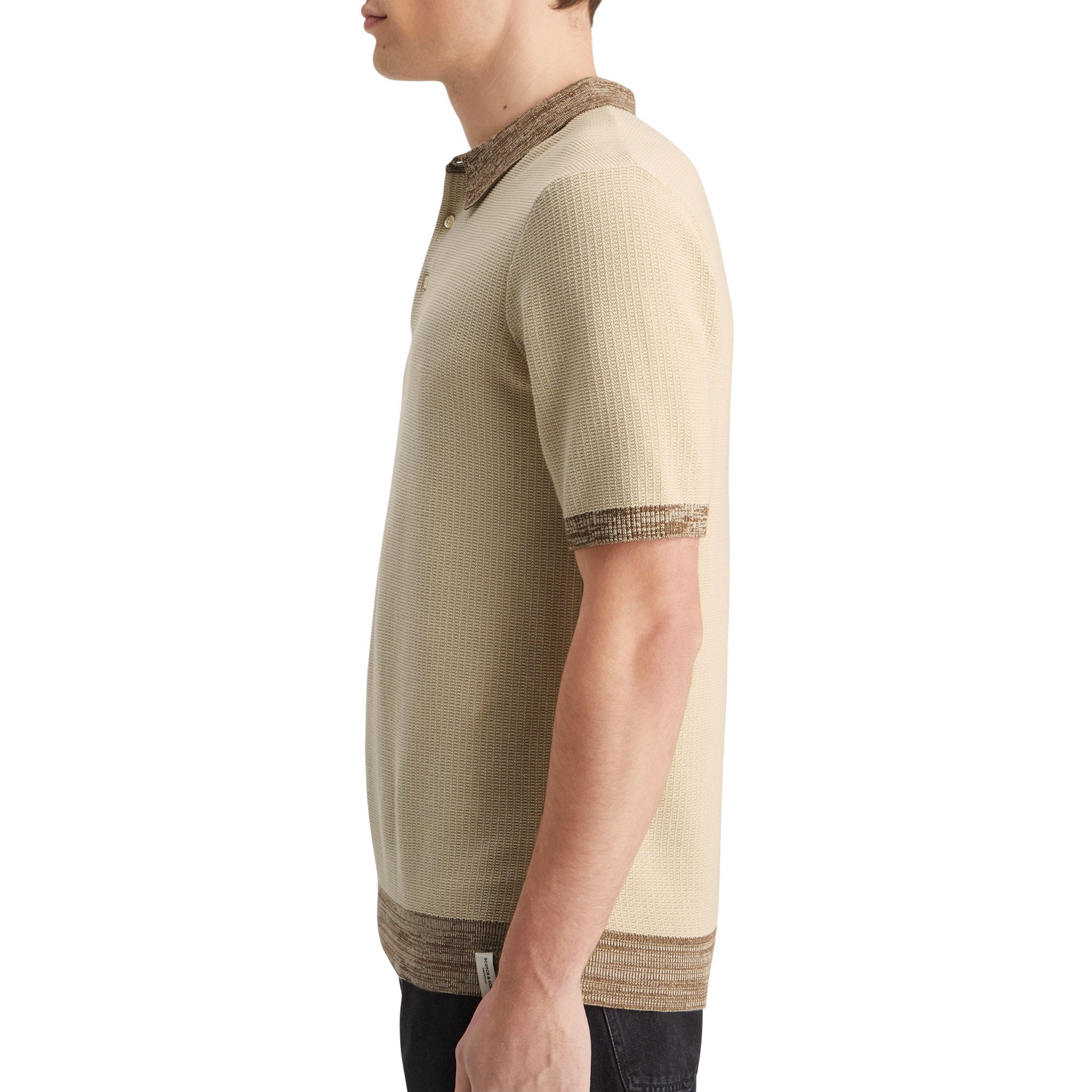 Scotch & Soda Structure Knitted Poloshirt Herren