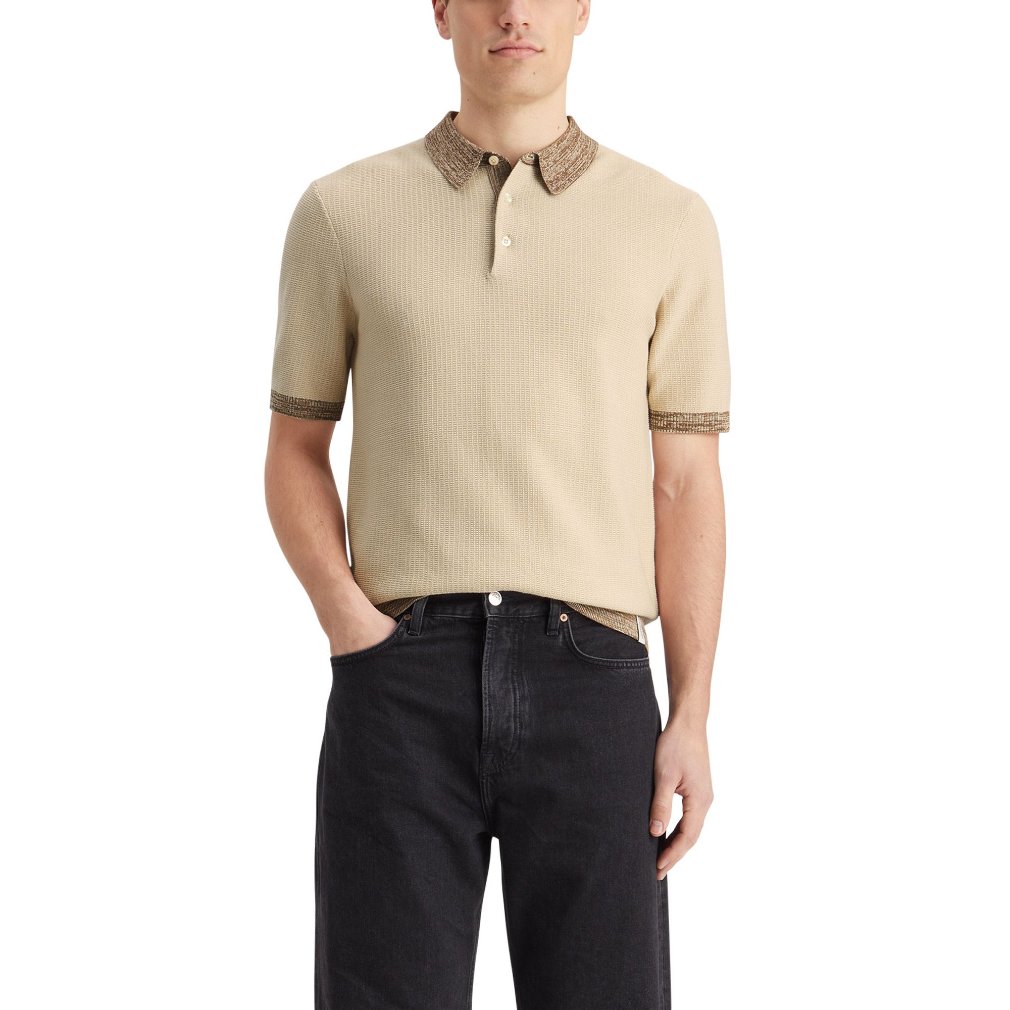 Scotch & Soda Structure Knitted Poloshirt Herren