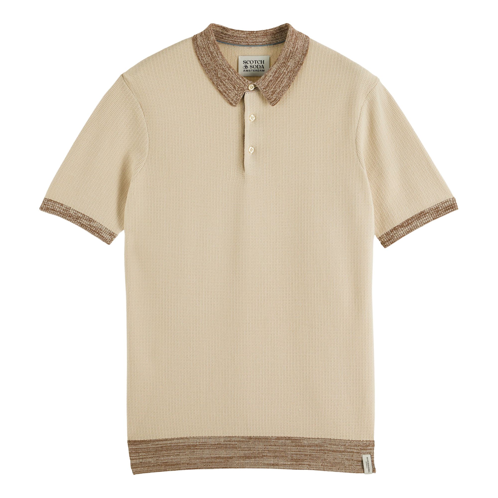 Scotch & Soda Structure Knitted Poloshirt Herren