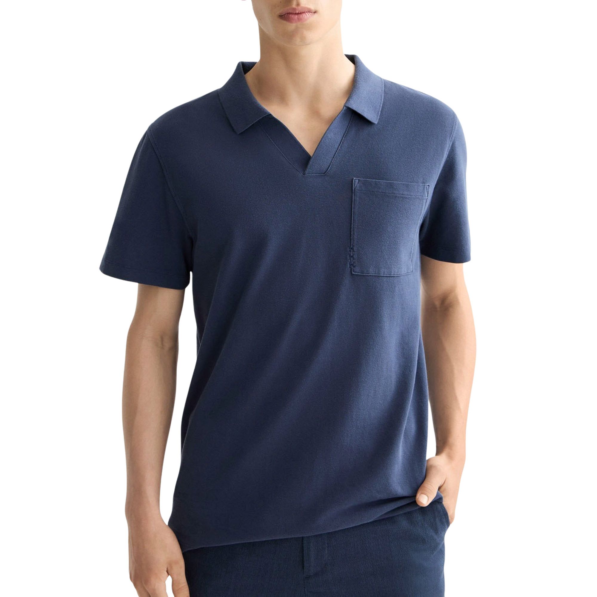 Polo T-shirt Scotch & Soda Garment Dyed Relaxed Pique Pocket Hommes