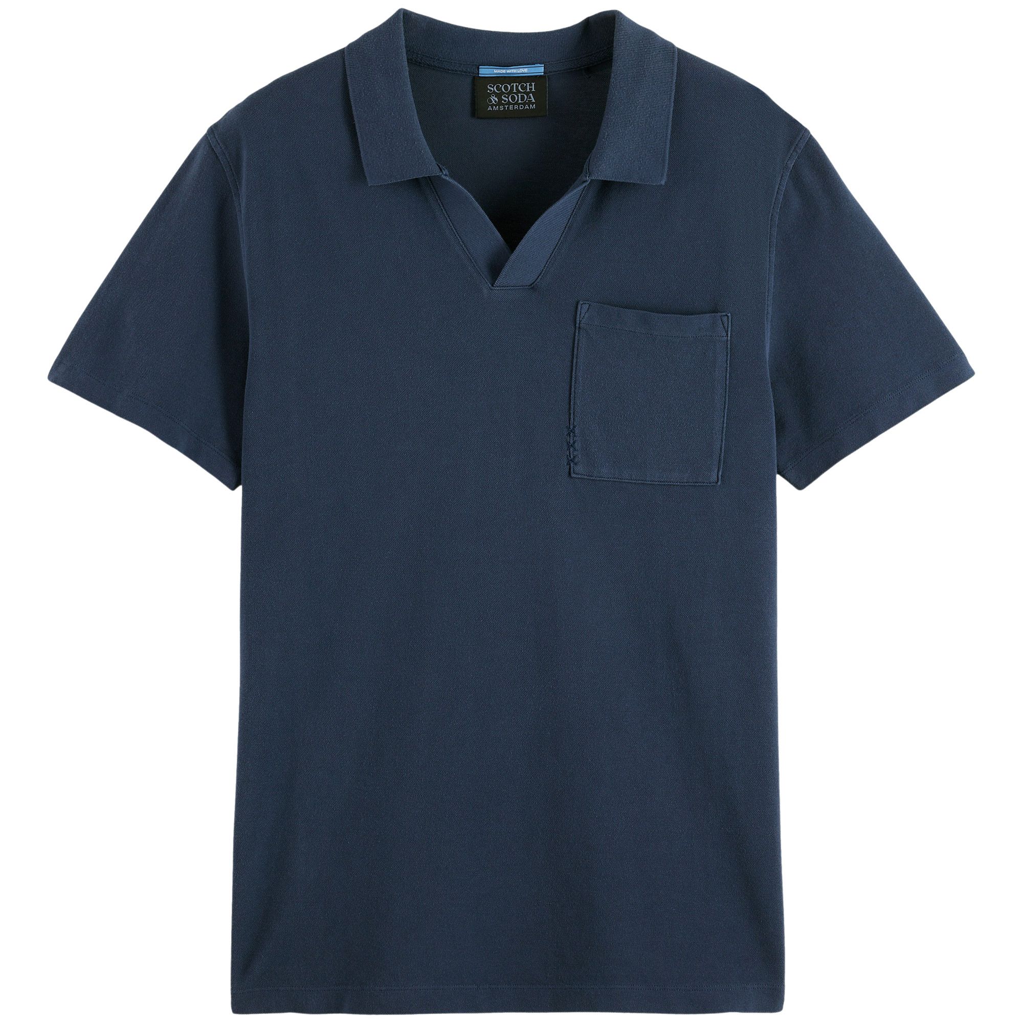 Polo T-shirt Scotch & Soda Garment Dyed Relaxed Pique Pocket Hommes