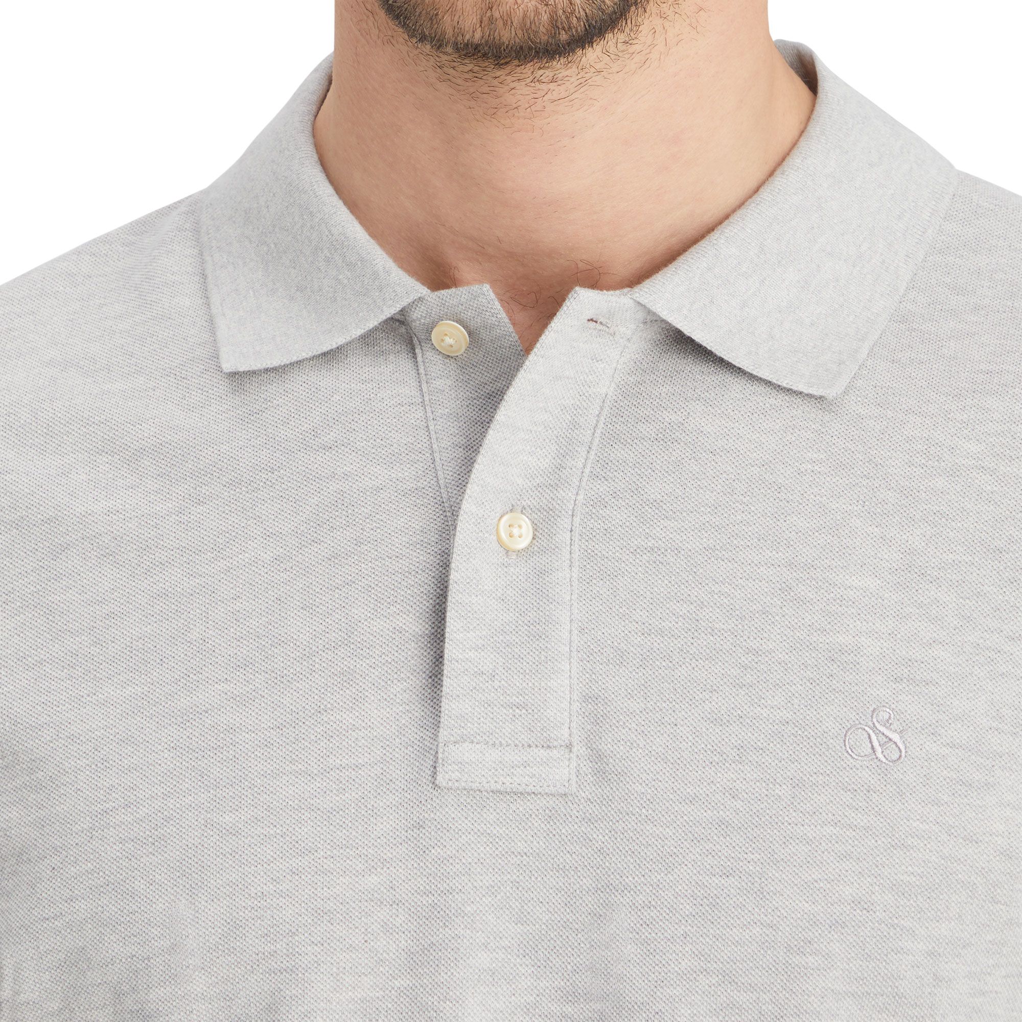 Scotch & Soda Logo Pique Polo Heren