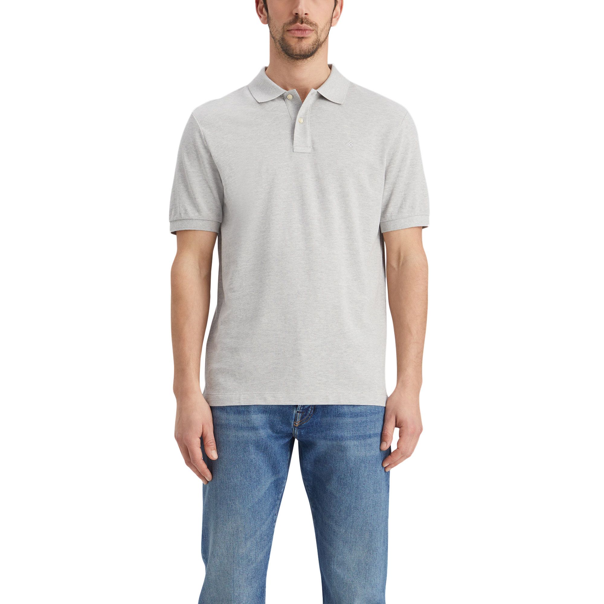 Scotch & Soda Logo Pique Polo Heren