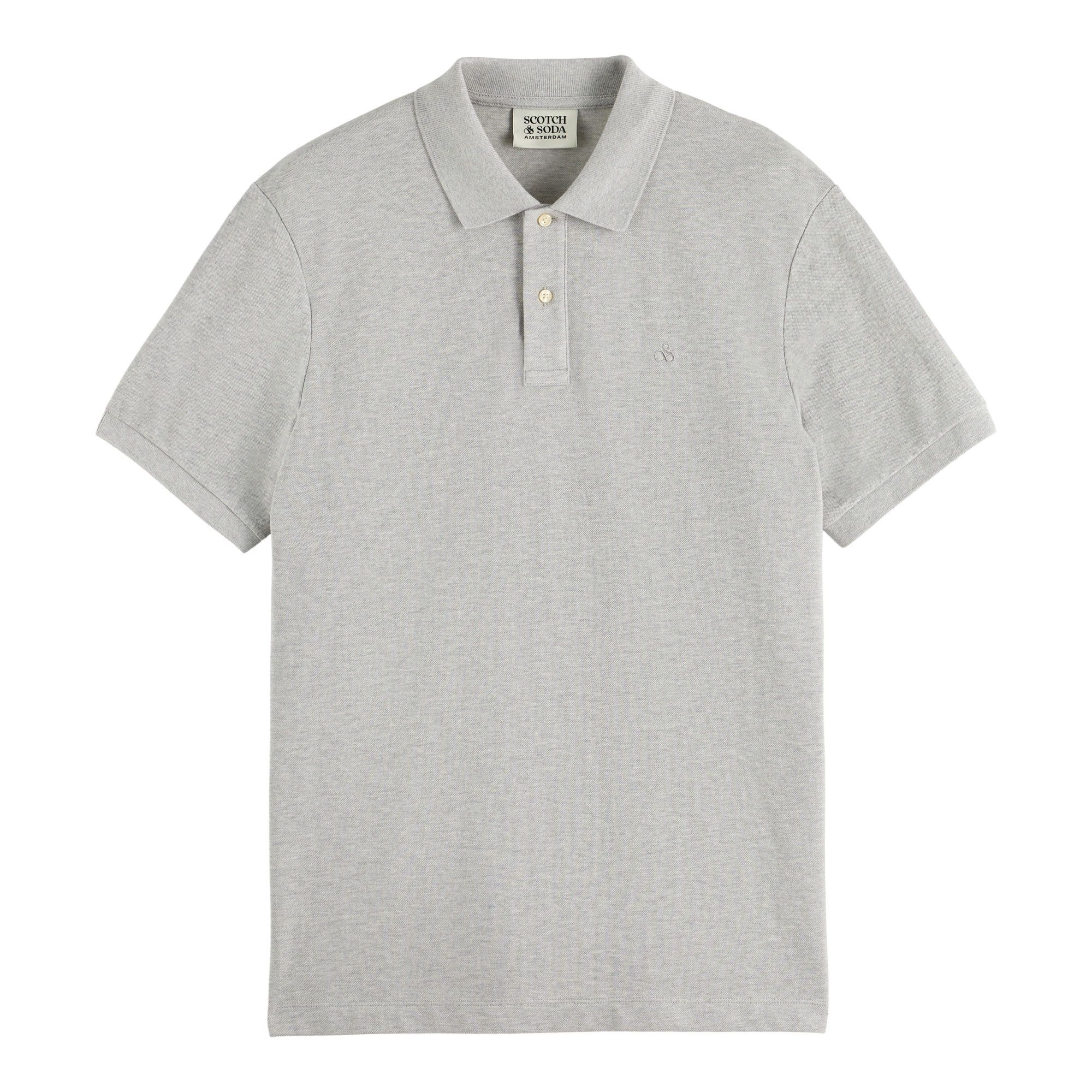 Scotch & Soda Logo Pique Polo Heren