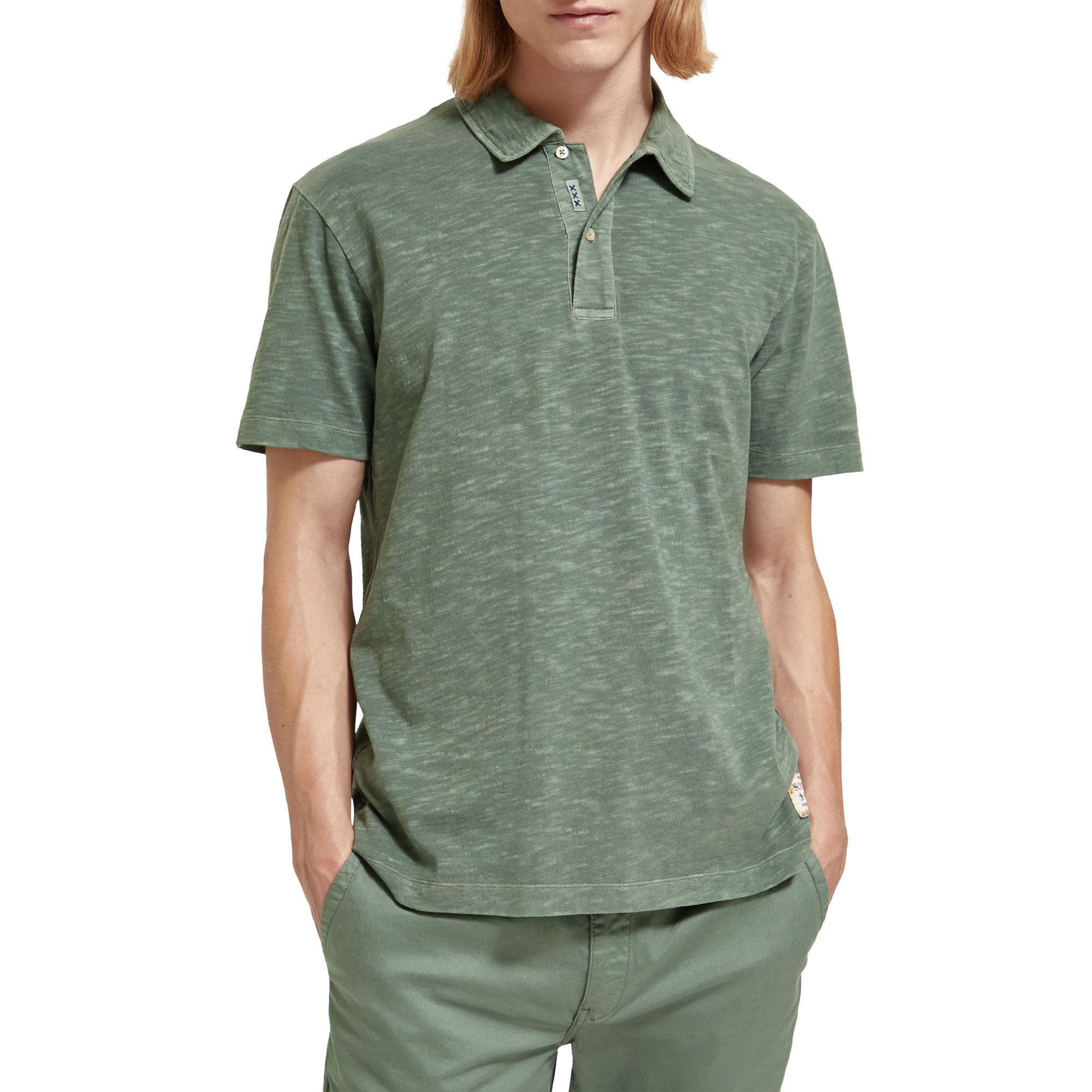 Scotch & Soda Garment Dyed Pique Polo Heren