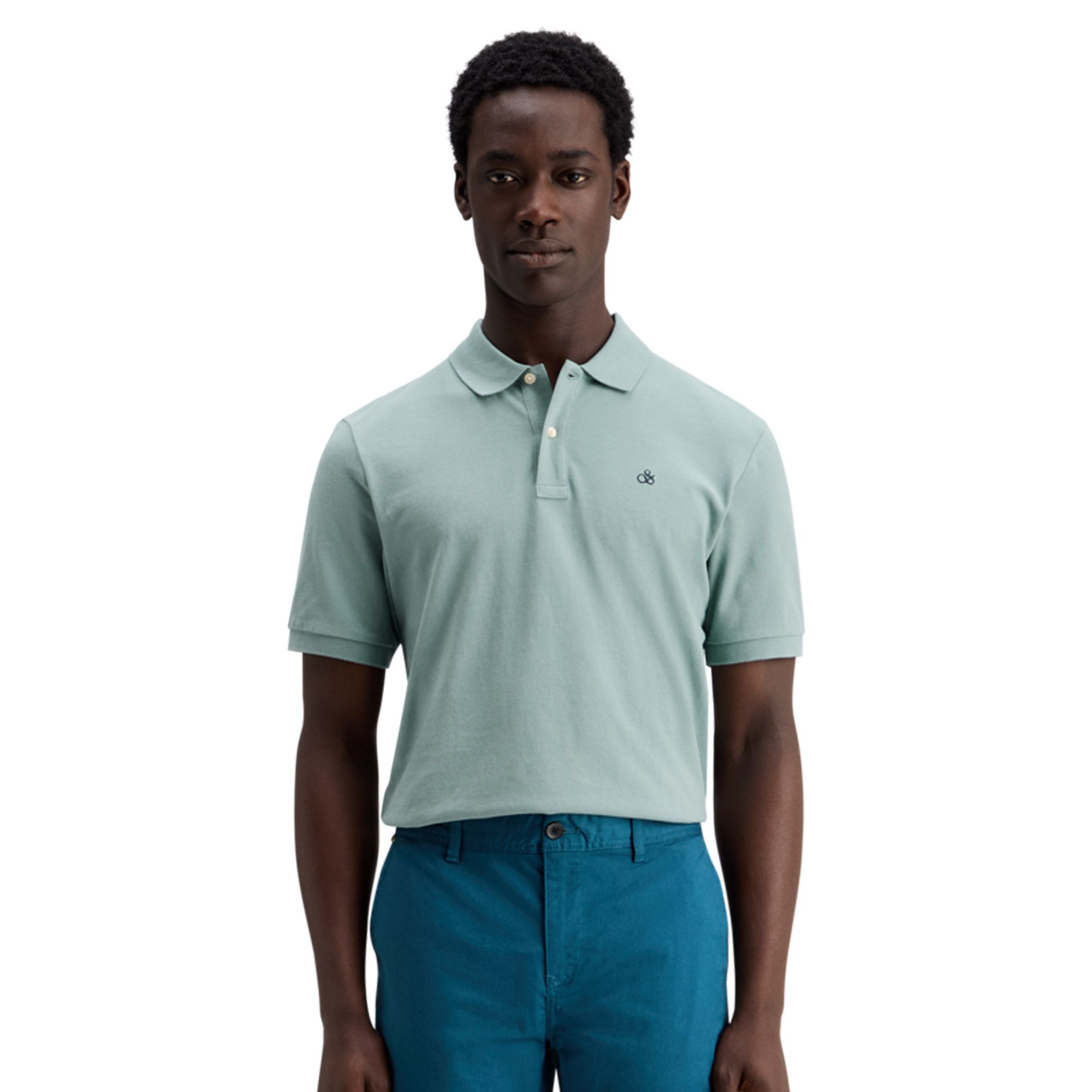 Scotch & Soda Essential Organic Cotton Pique Polo Heren