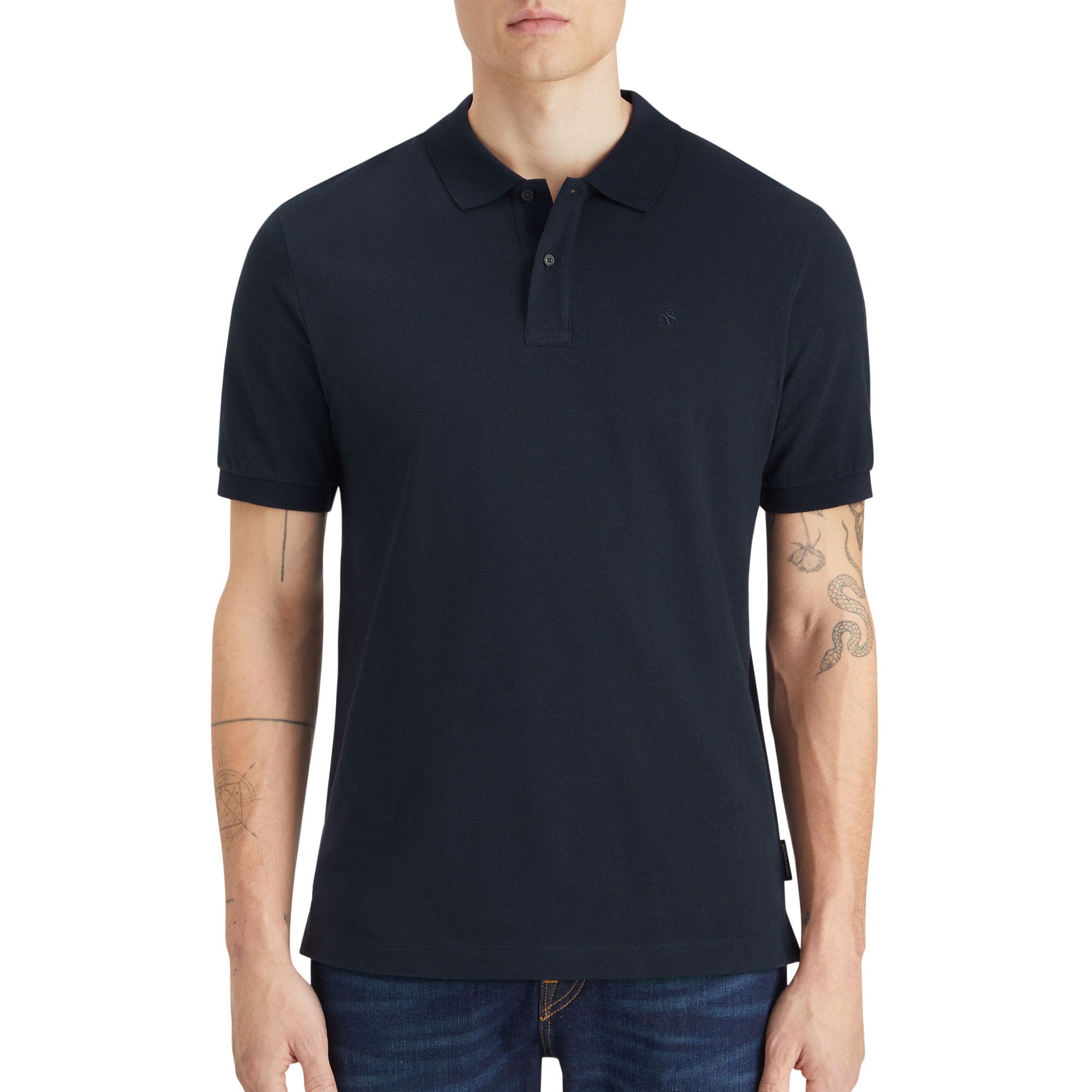 Polo T-shirt Scotch & Soda Logo Pique Hommes