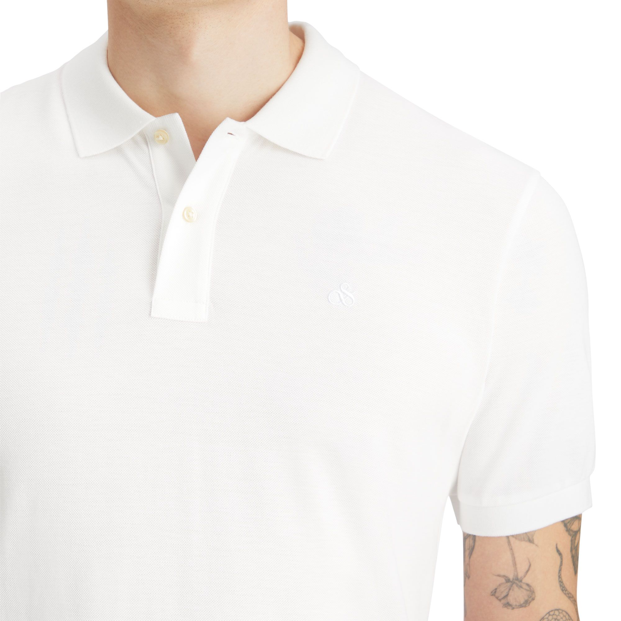 Scotch & Soda Logo Pique Polo Heren