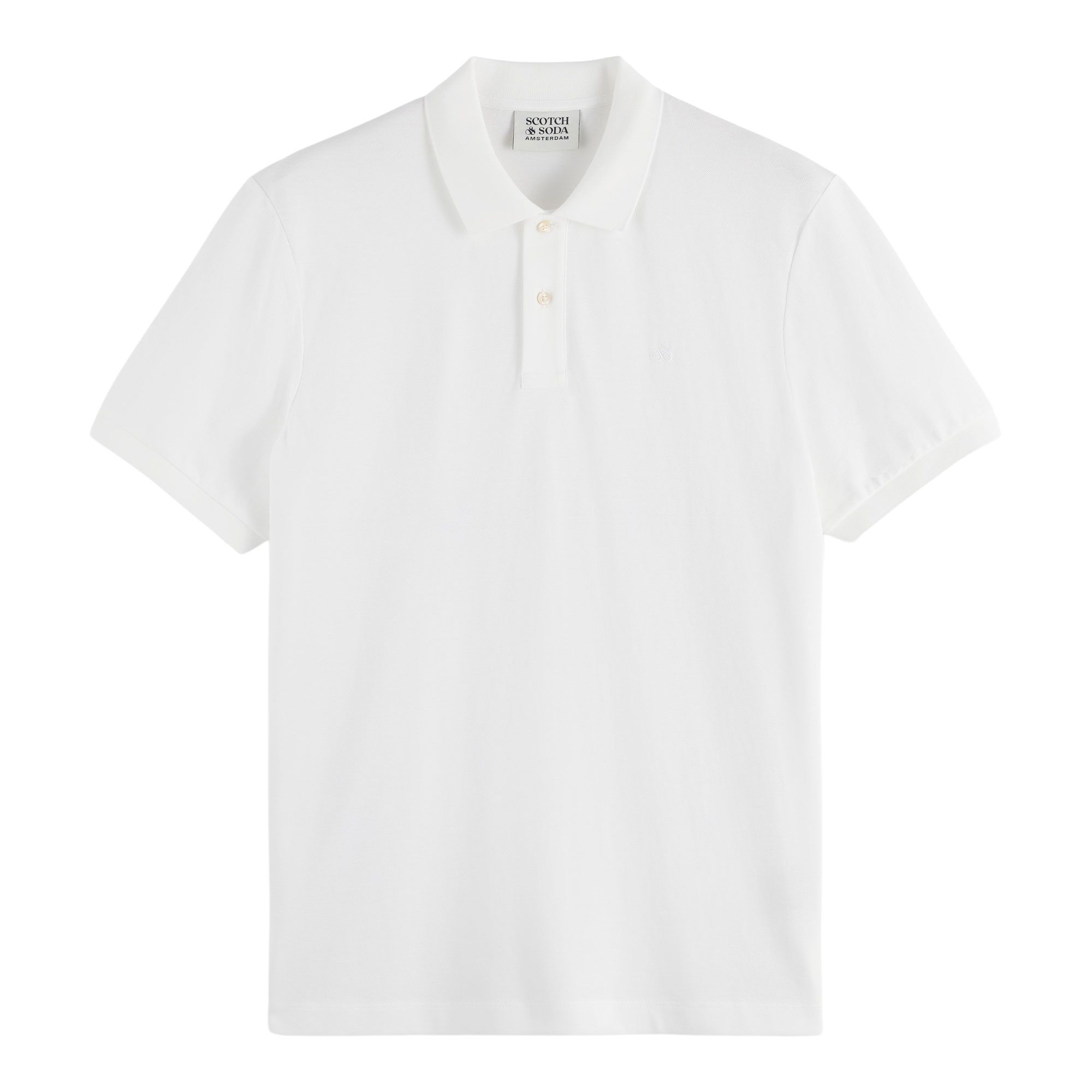 Scotch & Soda Logo Pique Polo Heren