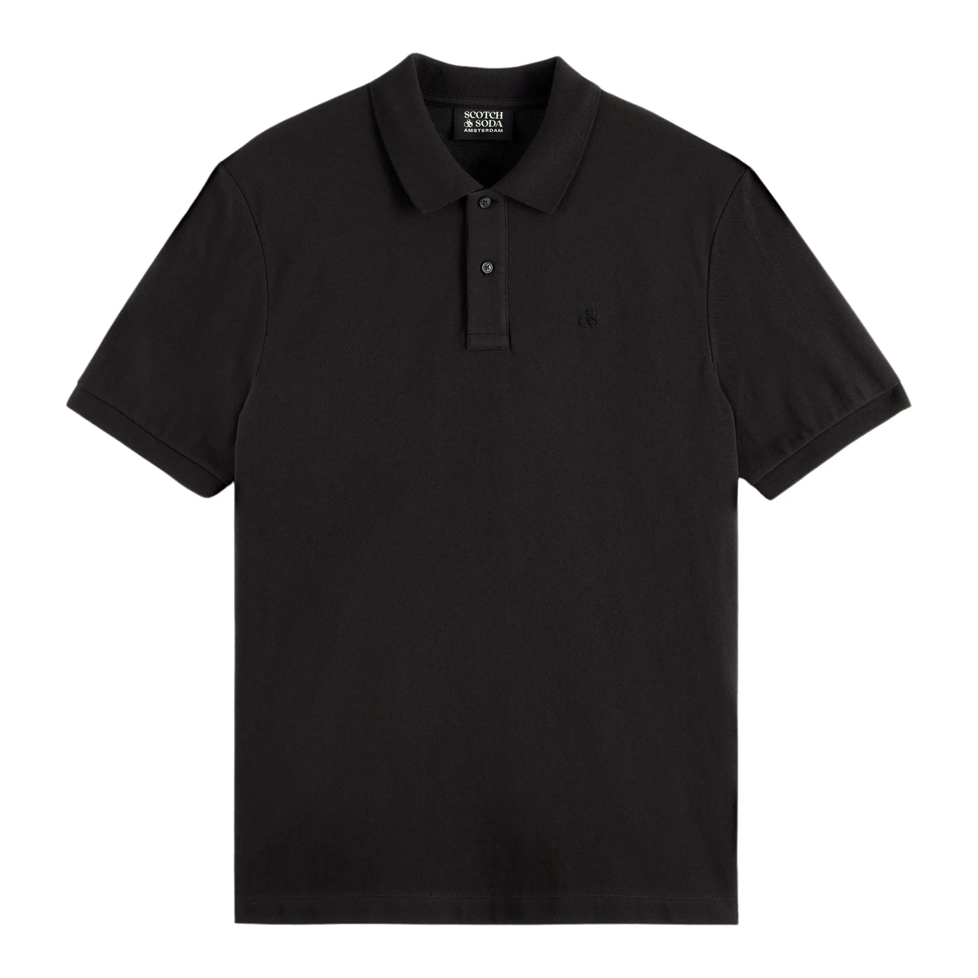 Scotch & Soda Logo Pique Polo Heren