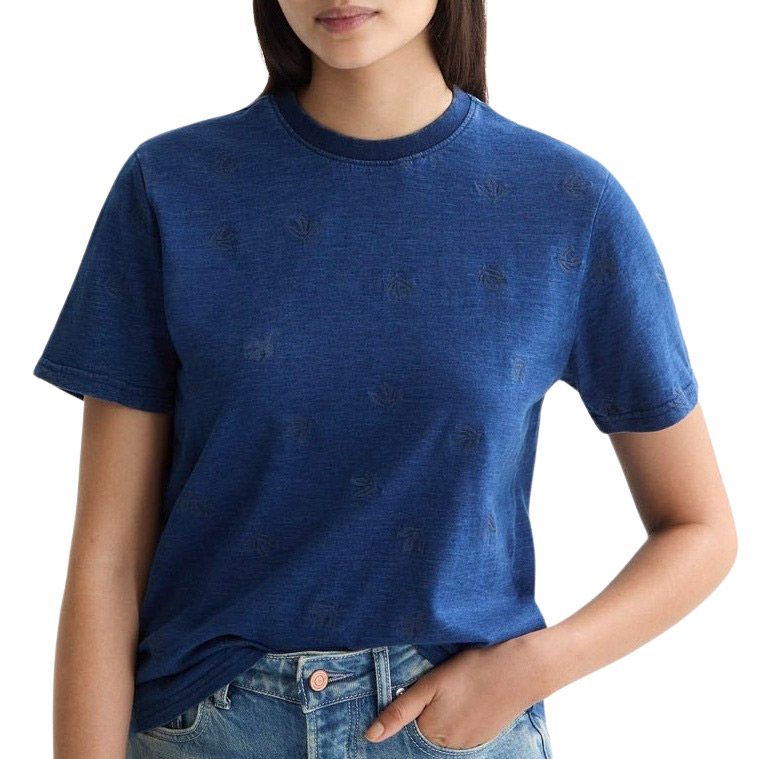 T-shirt Scotch & Soda Washed Indigo Regular Fit Femmes