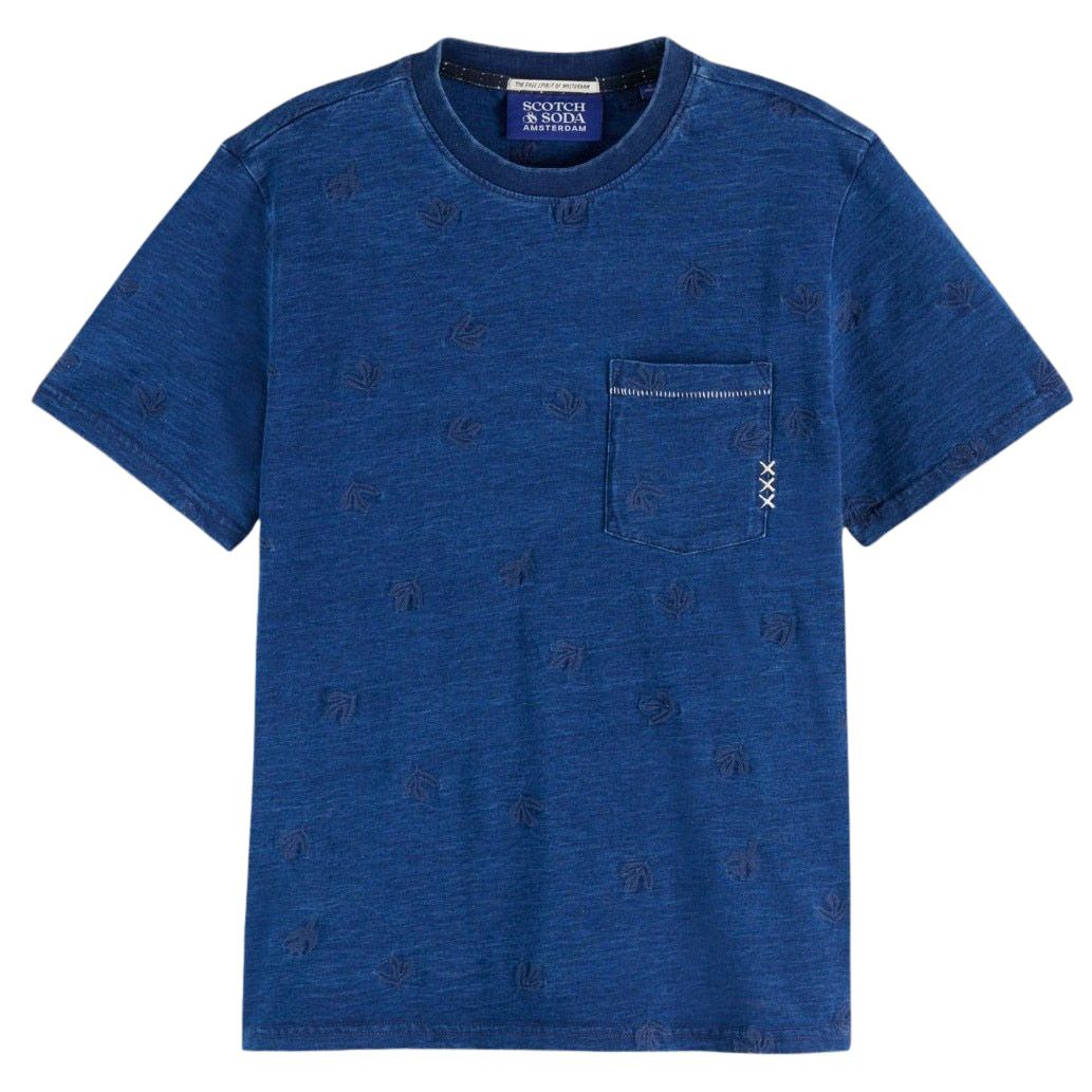 T-shirt Scotch & Soda Washed Indigo Regular Fit Femmes