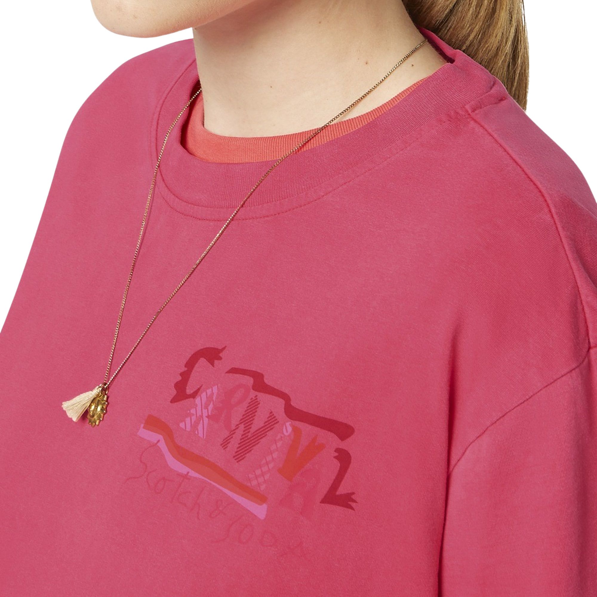 T-Shirt Scotch & Soda Front Back Artwork Femmes