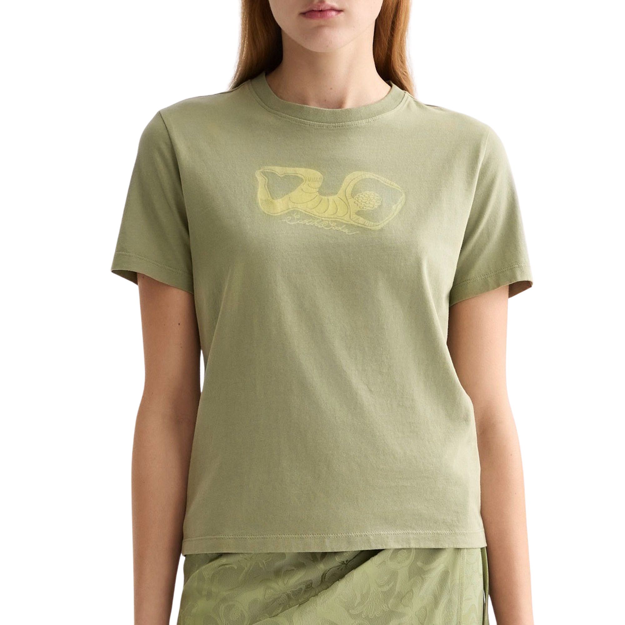 Scotch & Soda Chest Artwork Regular Fit Shirt Dames