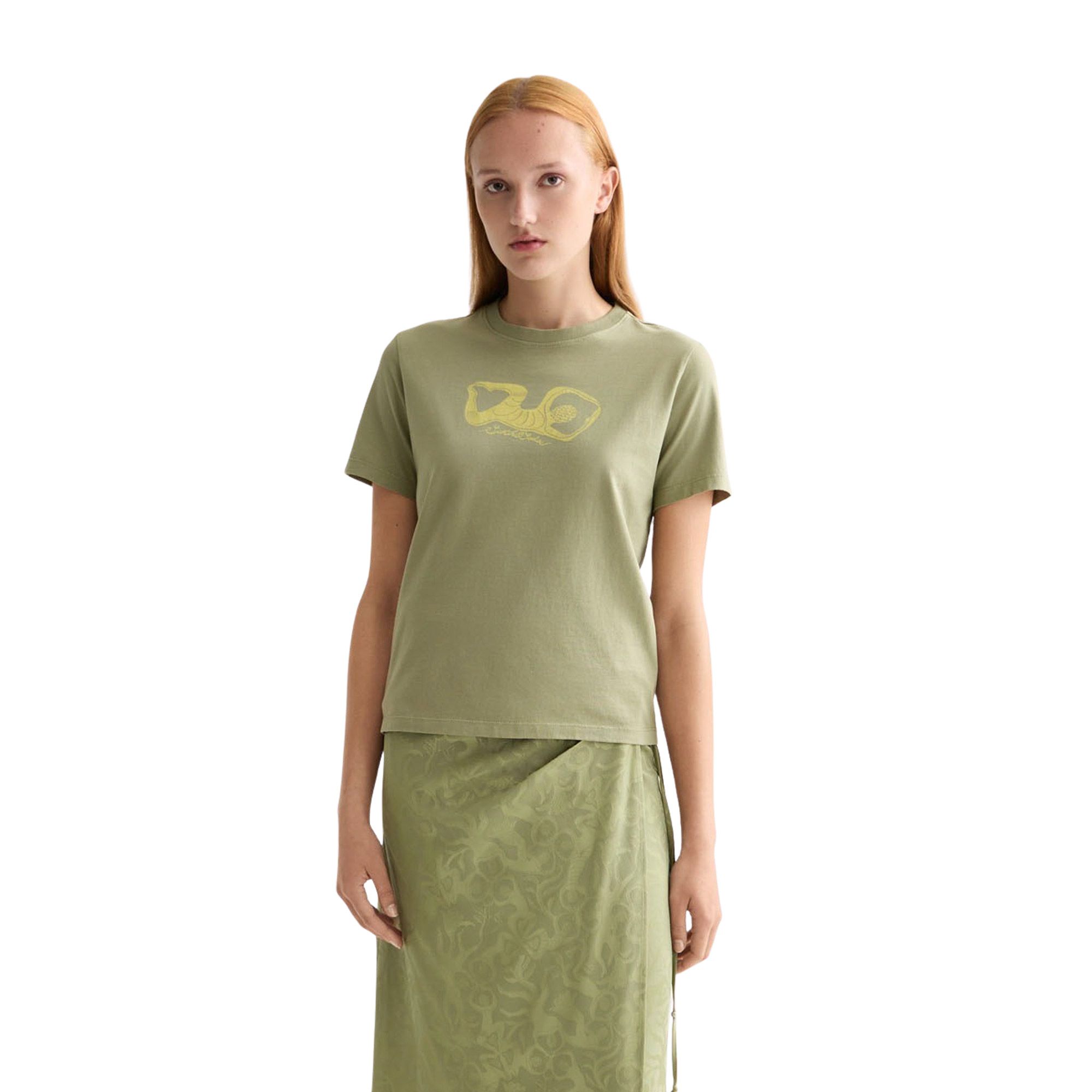 Scotch & Soda Chest Artwork Regular Fit Shirt Dames