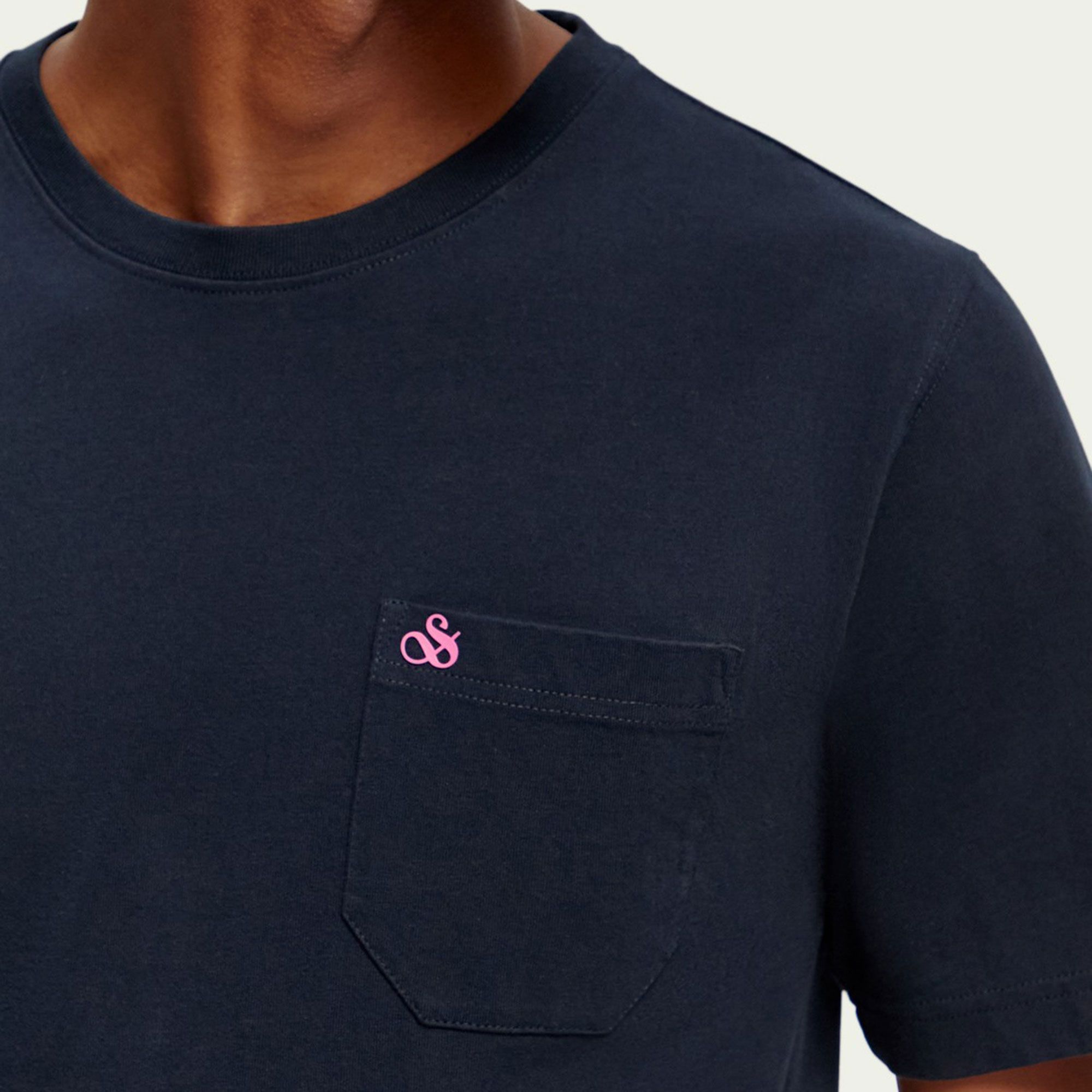 Scotch & Soda Pocket Crewneck Shirt Heren